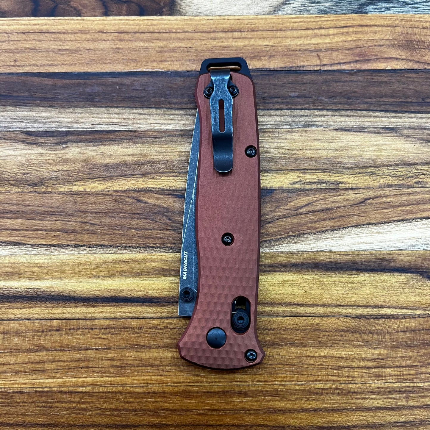 Benchmade Bailout 3.5" Folding Knife w/ Burnt Copper Textured Aluminum Handle
