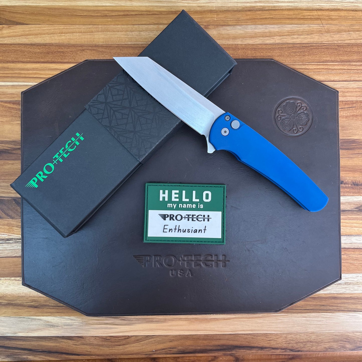 Pro-Tech Malibu 3.25" Flipping Knife w/ Blue Aluminum Handle