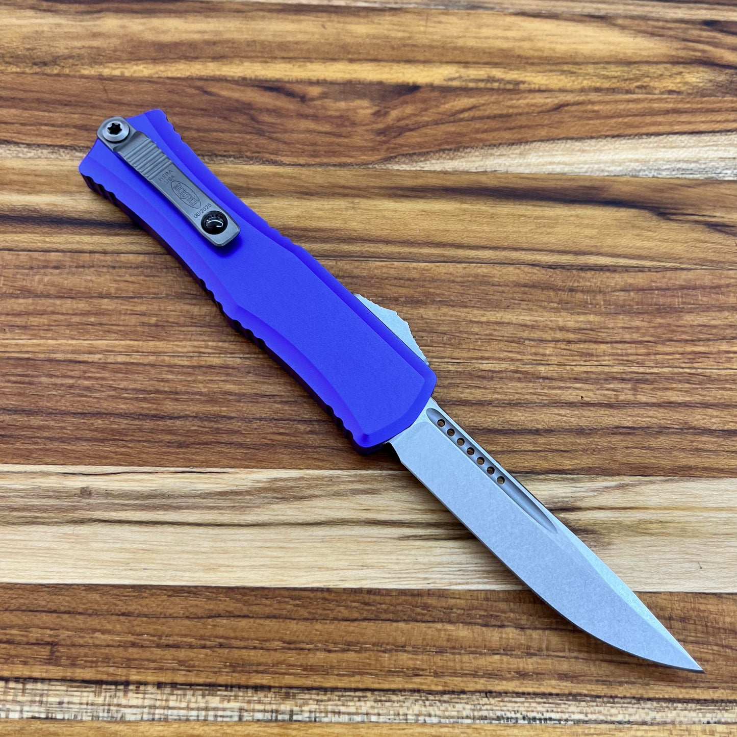 Microtech Hera II Mini S/E 3" OTF w/ Purple Aluminum Handle