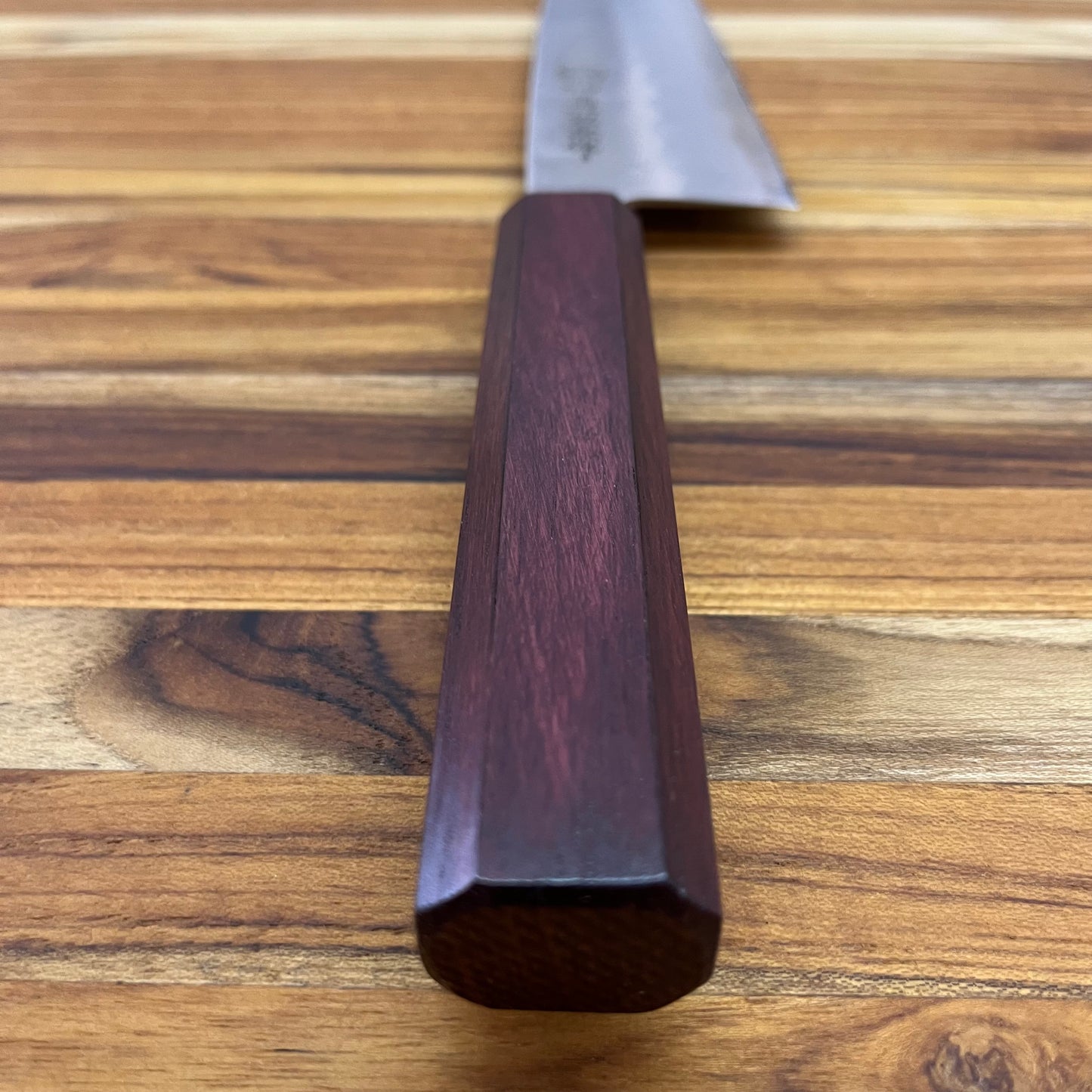 Kikuichi *LIMITED EDITION* Ginsan Nashiji 165mm (6.5") Santoku w/ Red Lacquer Oak Handle
