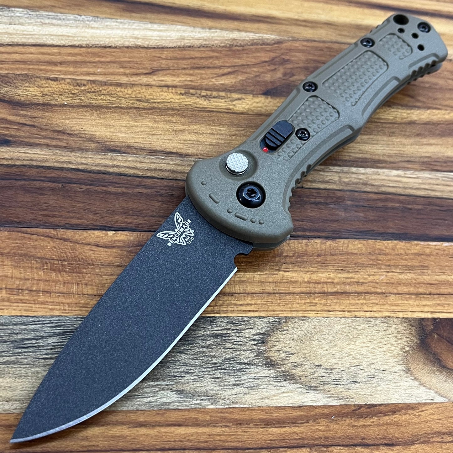 Benchmade Mini Claymore 3" Auto w/ Ranger Green Grivory Handle