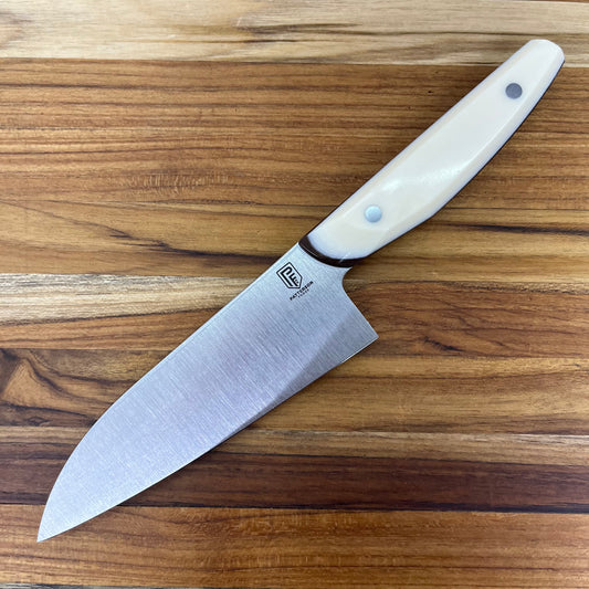 Patterson Forge Semi-Custom 125mm (5") Petty Knife w/ White Linen & Vintage Micarta Handle