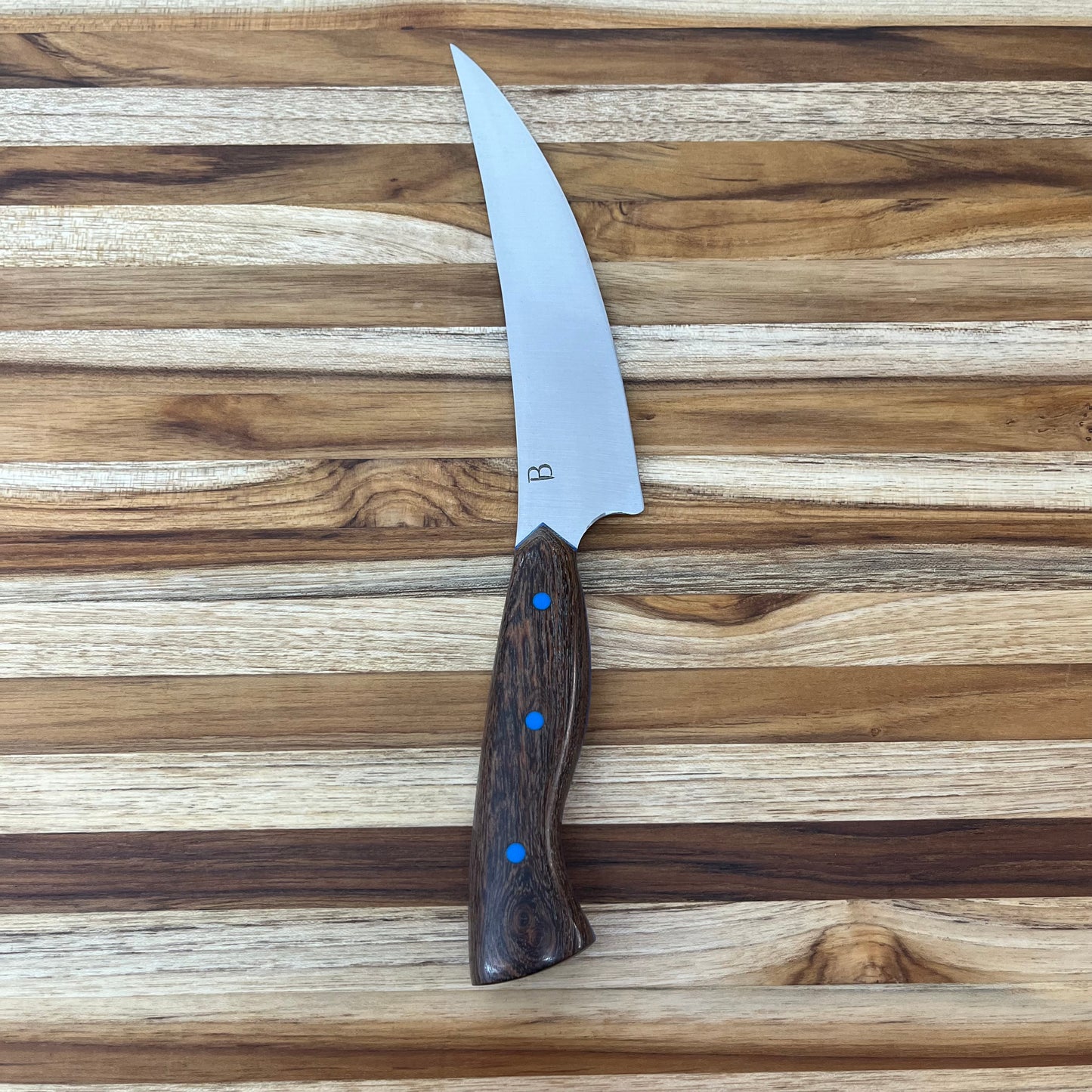 Baldwin Blades 7" Boning Knife w/ Brown Bocote Handle