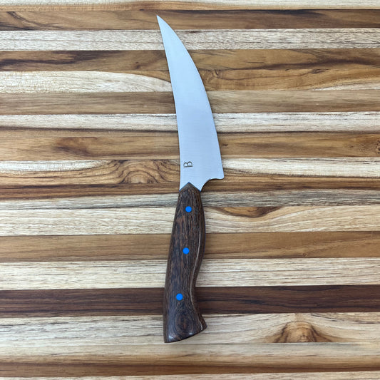 Baldwin Blades 7" Boning Knife w/ Brown Bocote Handle
