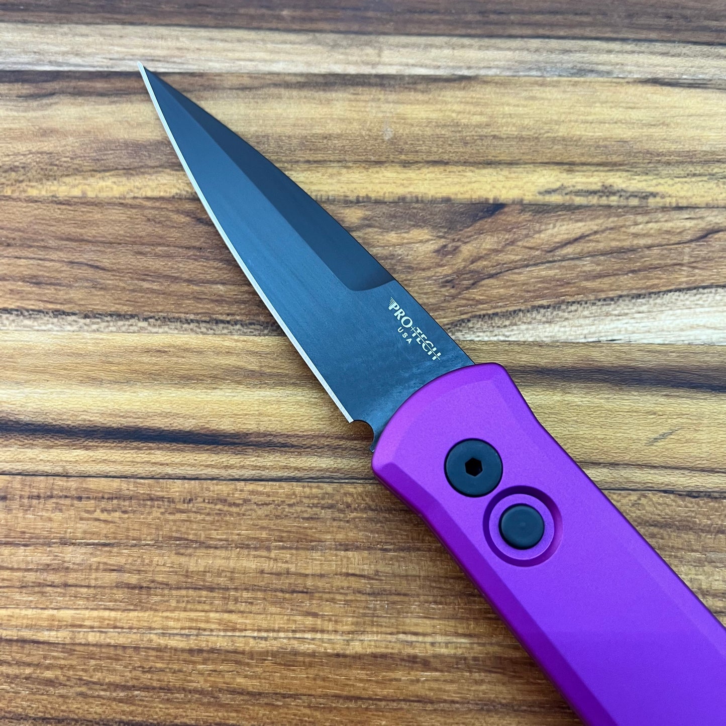 Pro-Tech Godson 3.15" Auto w/ Purple Aluminum Handle