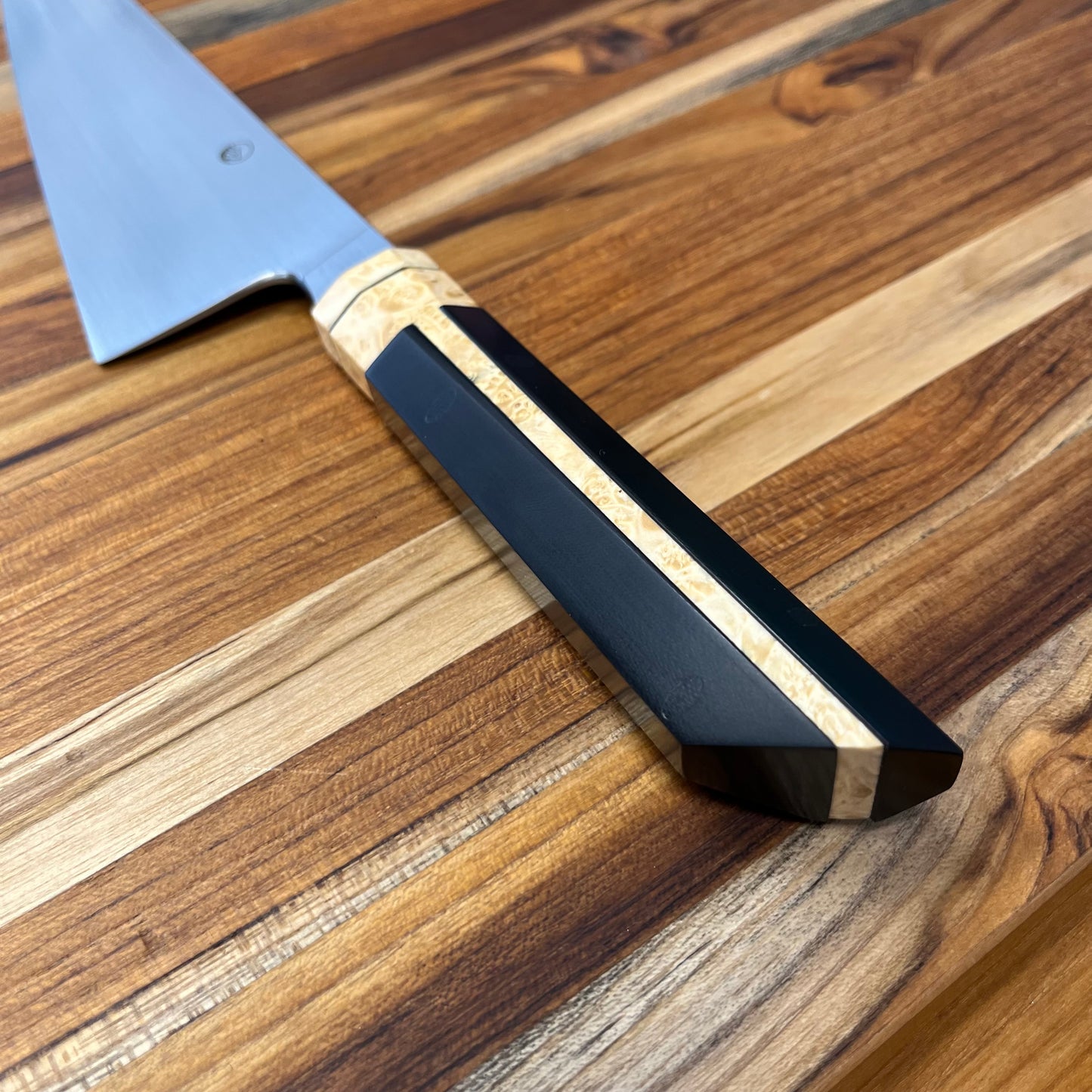 Enceladus 220mm (8.5") K-Tip Gyuto w/ Box Elder & G10 Handle
