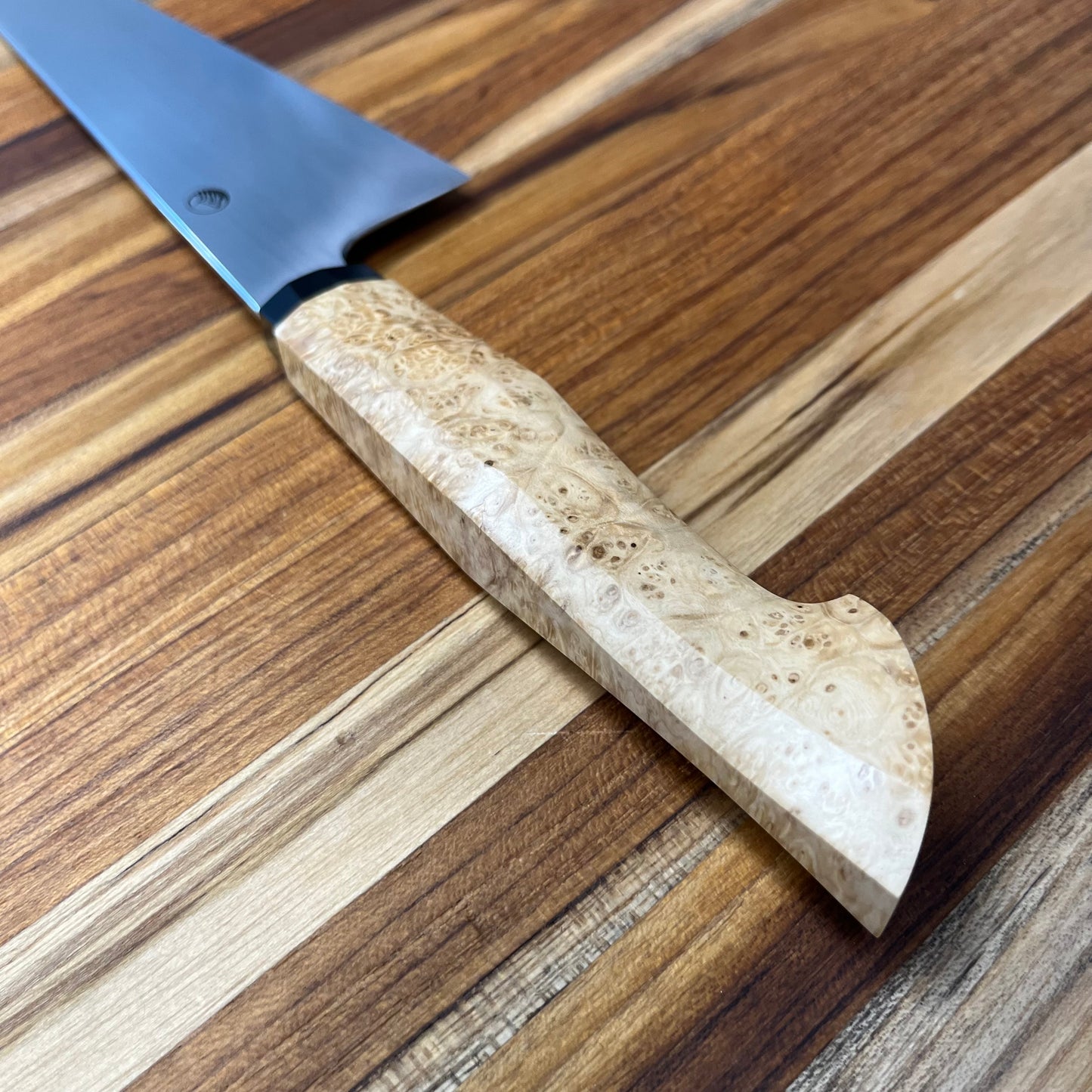 Enceladus 205mm (8") Gyuto w/ Western Box Elder & G10 Handle