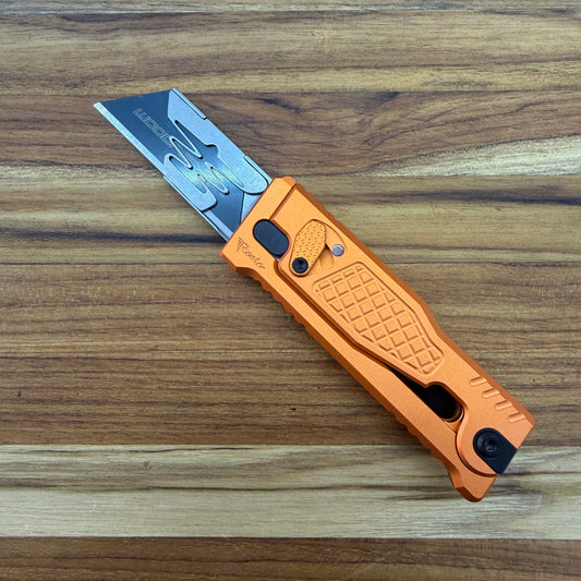 Reate Exo-U Gravity 2.5" Utility Knife w/ Orange Diamond Handle