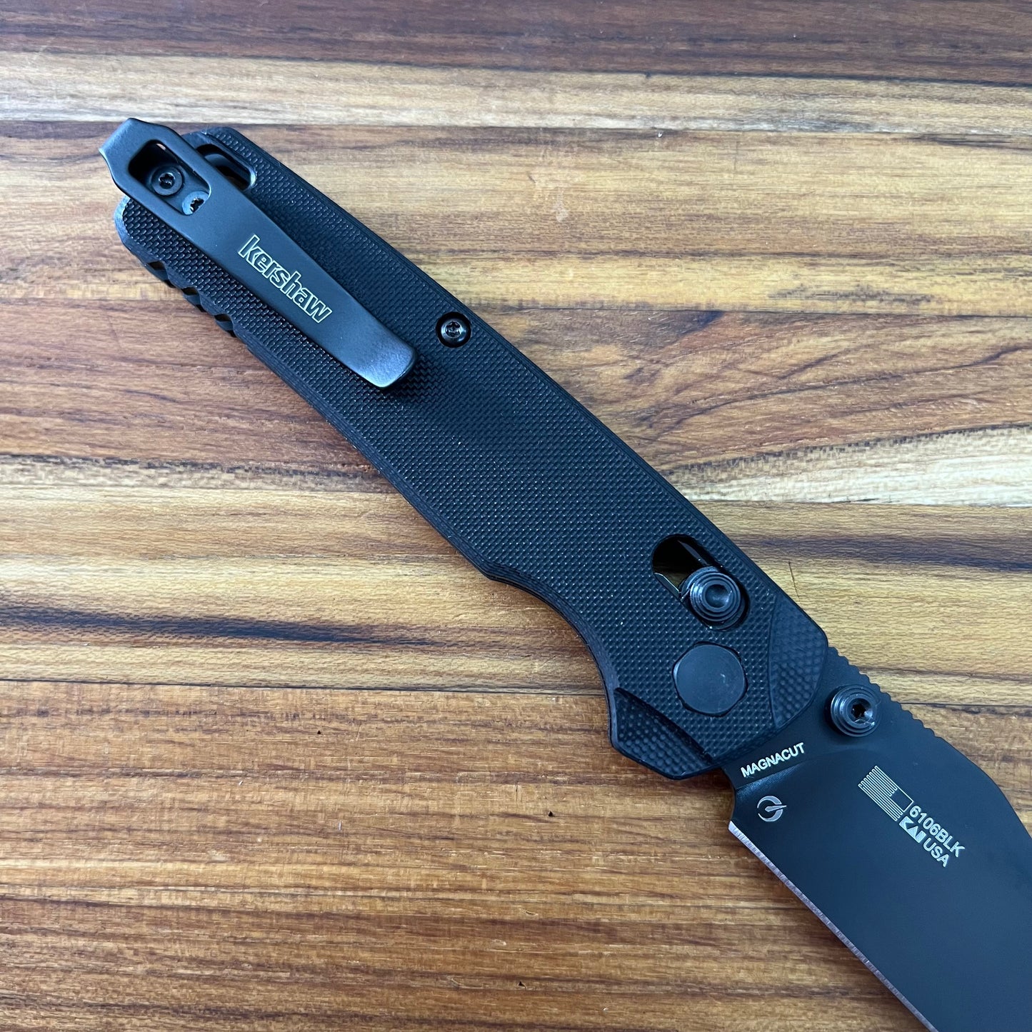 Kershaw Bel Air Clip Point 3" All Black Folding Knife w/ G10 Handle