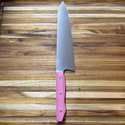Meglio Production 10" Satin Gyuto 2.0 w/ Pink G10 Handle
