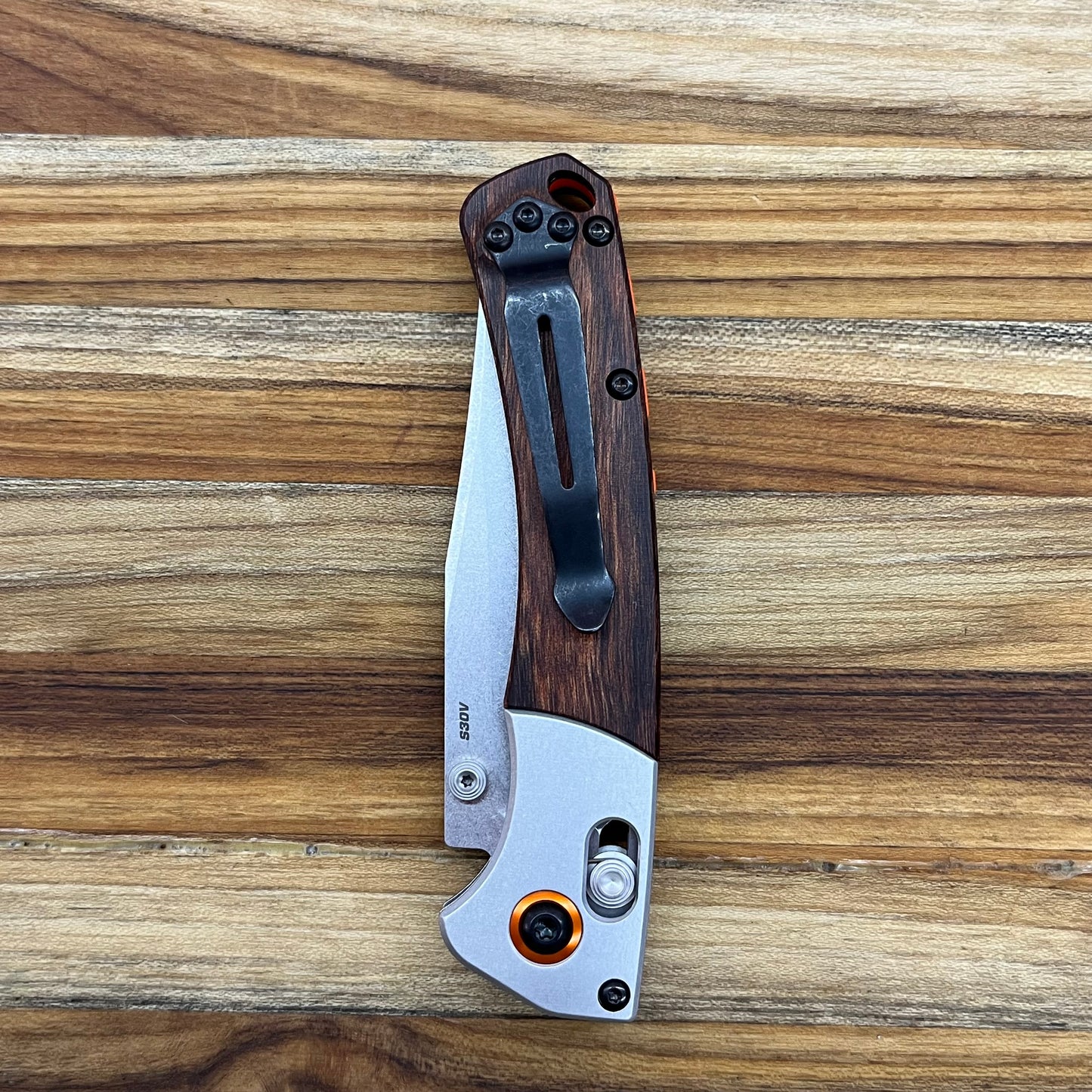 Benchmade Mini Crooked River 3.5" Folding Knife w/ Dymondwood Handle