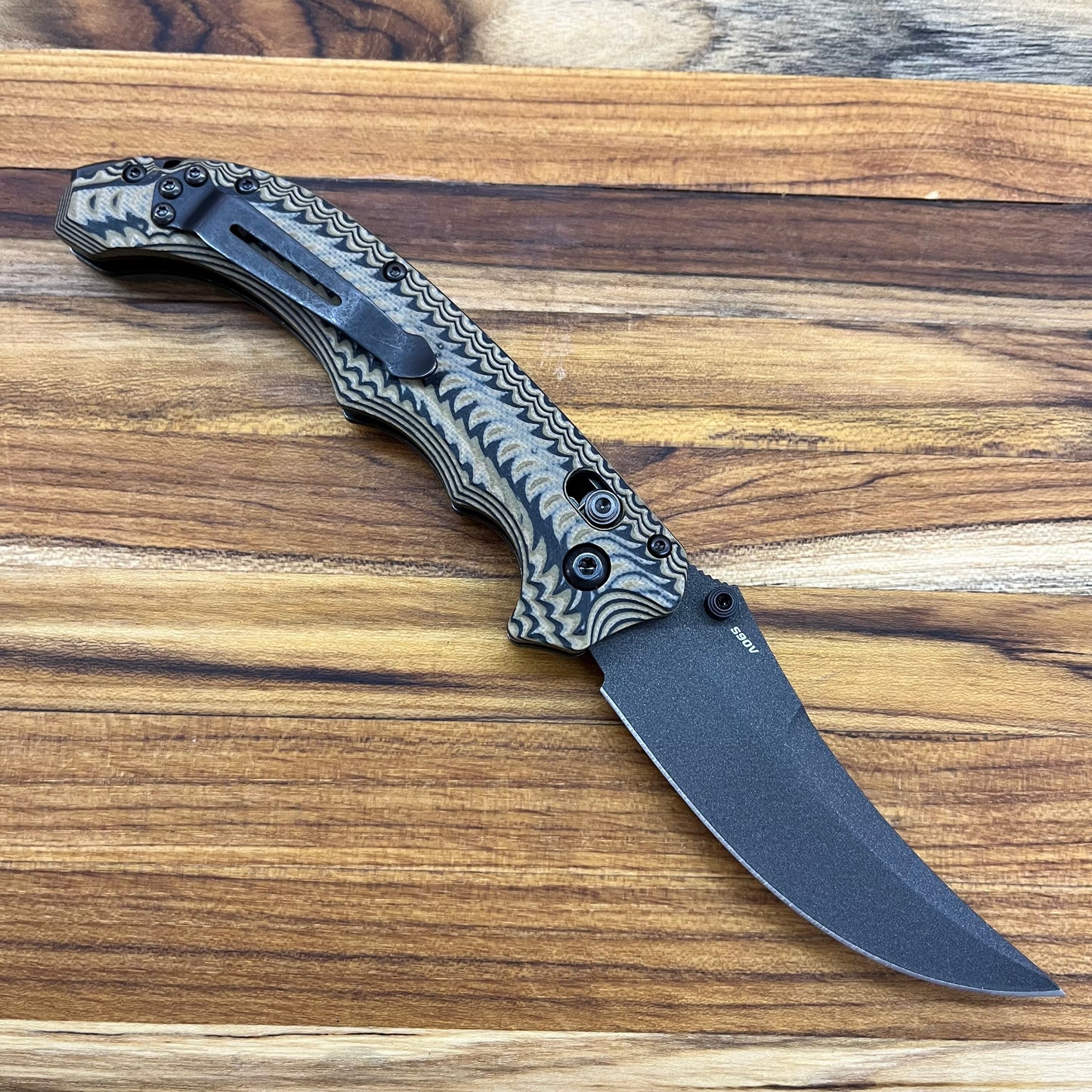 Benchmade Mini Bedlam 3.5” Folding Knife Layered Handle