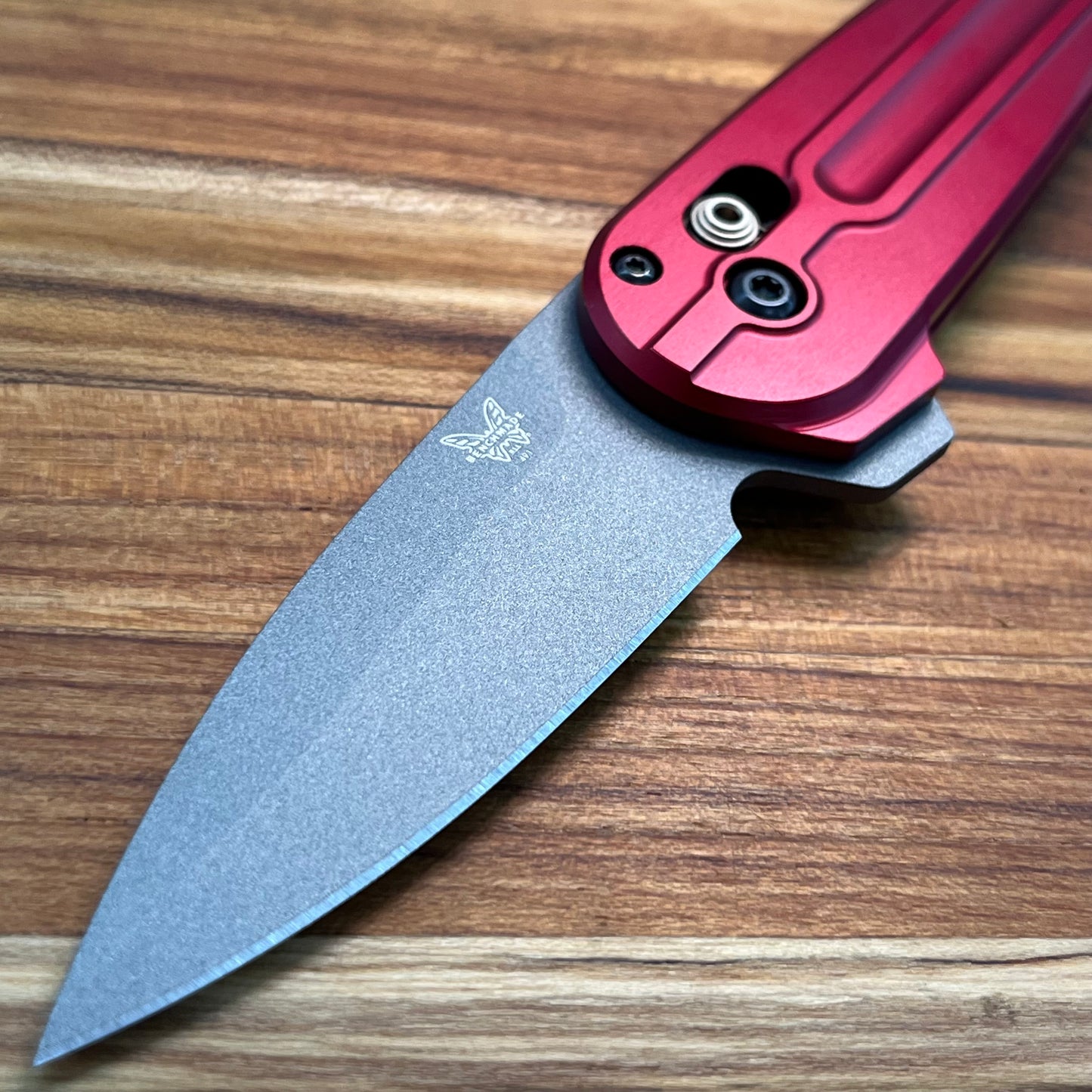 Benchmade Lowden 2.75" Flipping Knife w/ Phoenix Red Aluminum handle