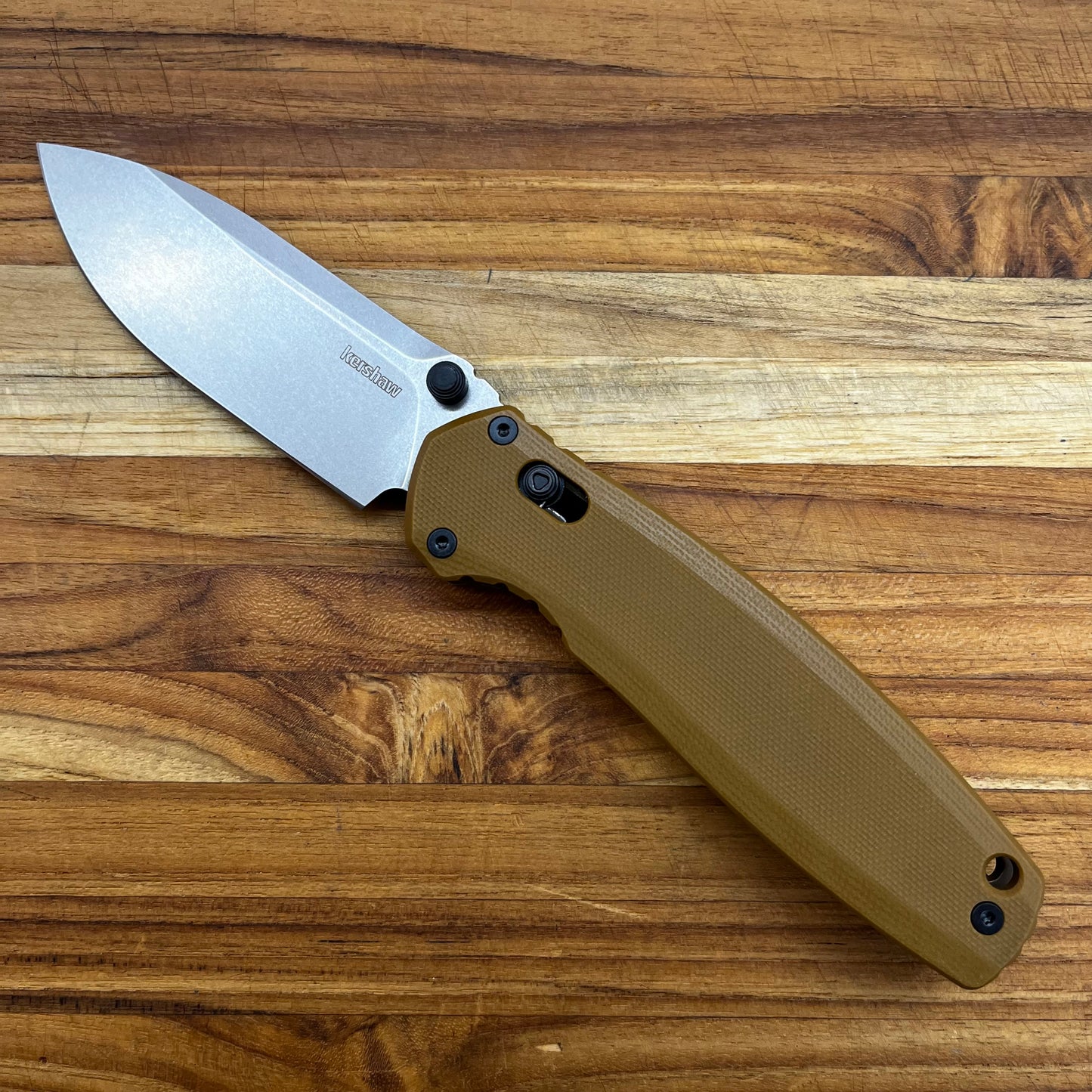 Kershaw Broadside 3.5" Folding Knife w/ Brown G10 Handle