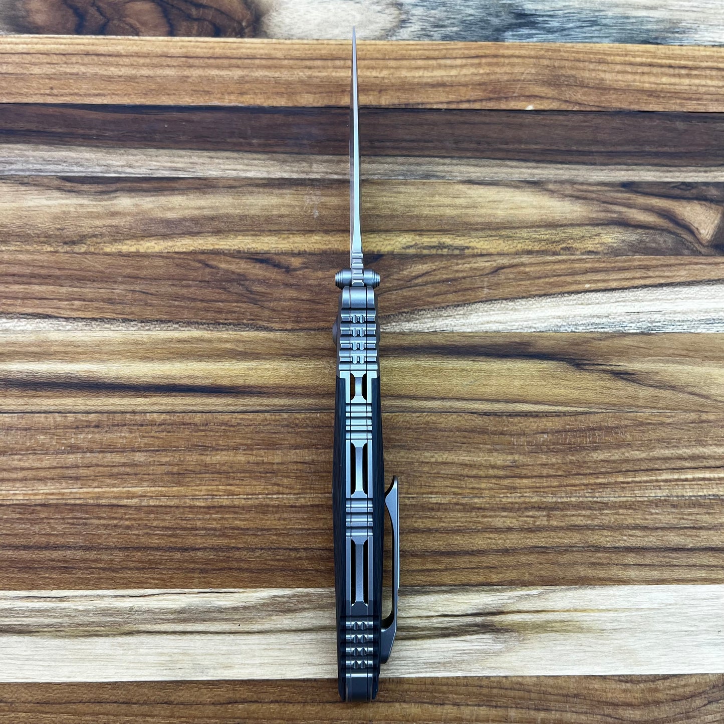 Microtech Socom Bravo Mini 3.5" Folding Knife w/ Ti Pivot & Titanium/Carbon Fiber Handle