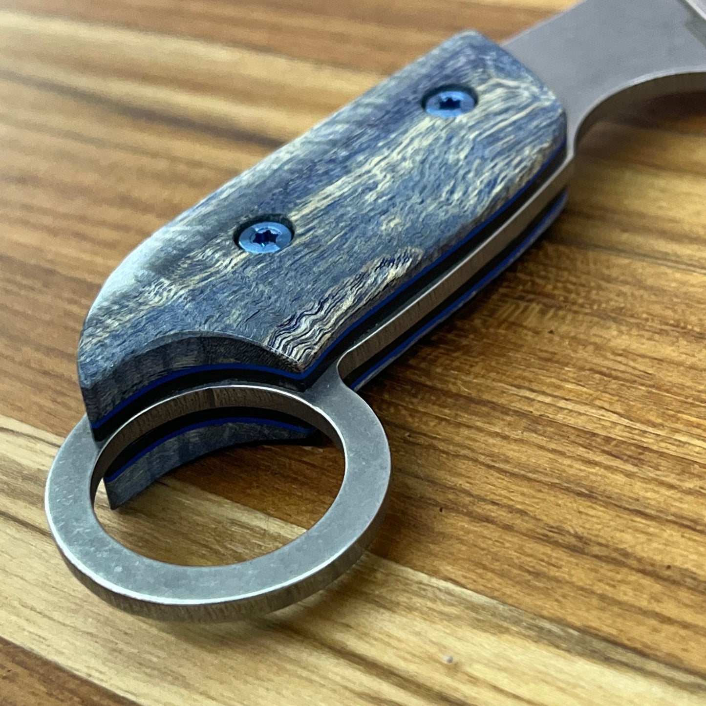 Meglio Blade Show Semi-Custom 2" MagnaCut Karambit w/ Blue Primavera Handle & Kydex Sheath