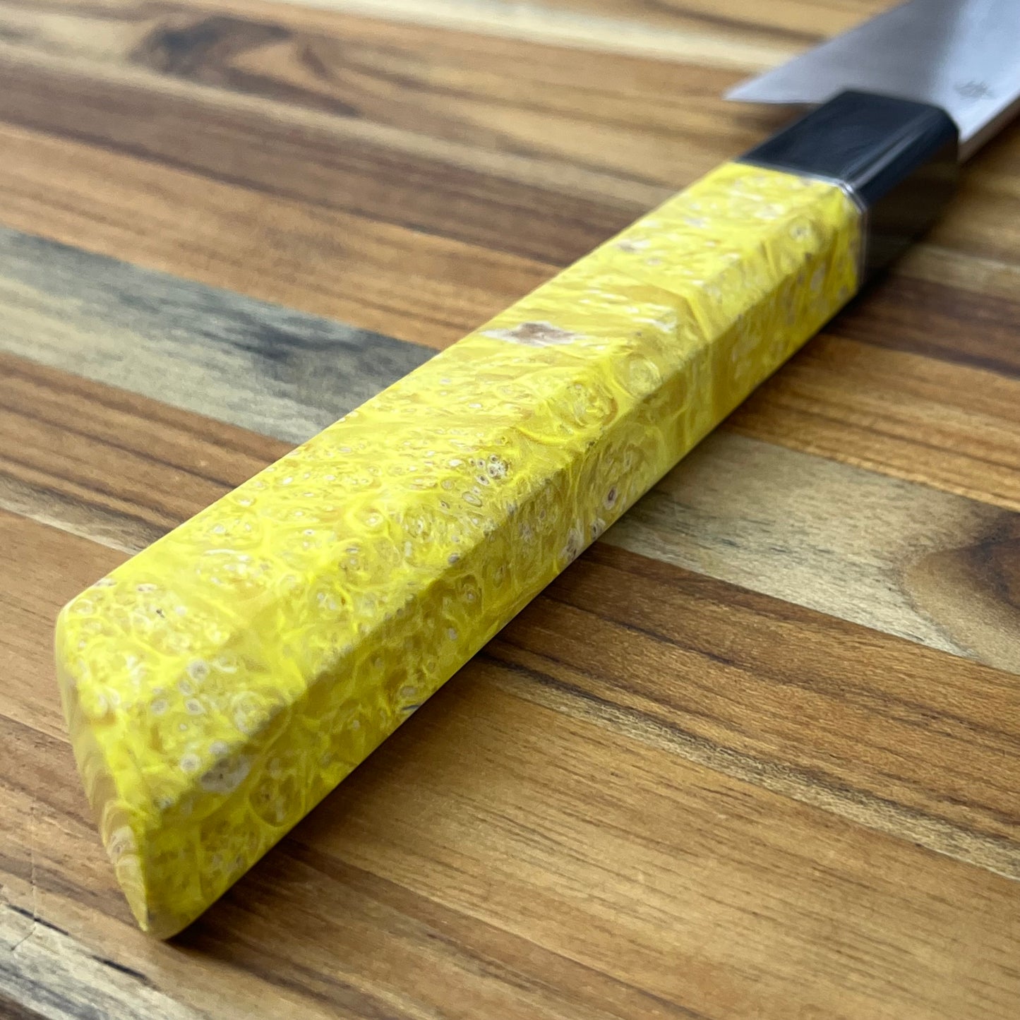 Alfredo Faccipieri 175mm (7") Gyuto w/ MagnaMax & Stabilized Yellow Maple Handle