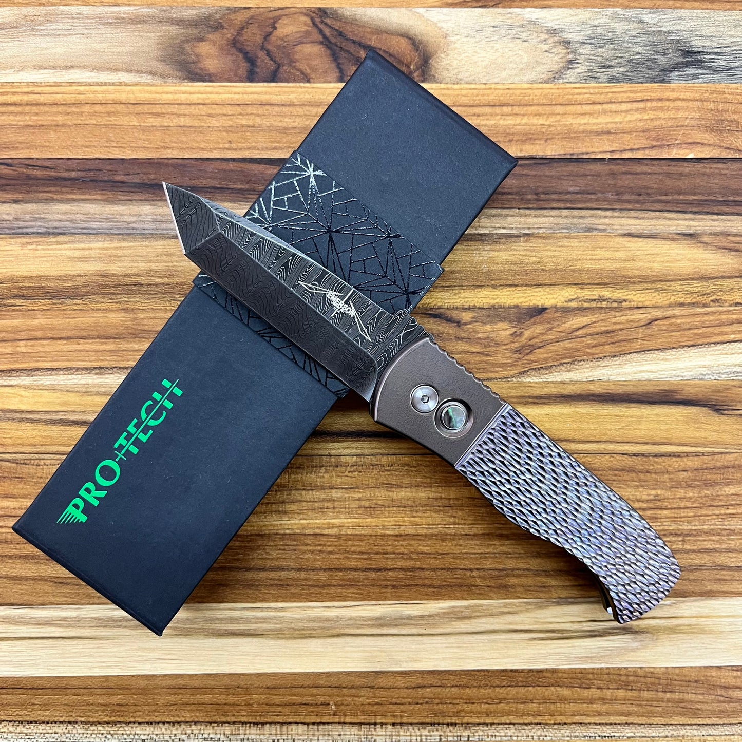 Pro-Tech 2025 Emerson CQC7 Custom 002 3.25" Auto w/ Burnt Bronze Titanium Handle