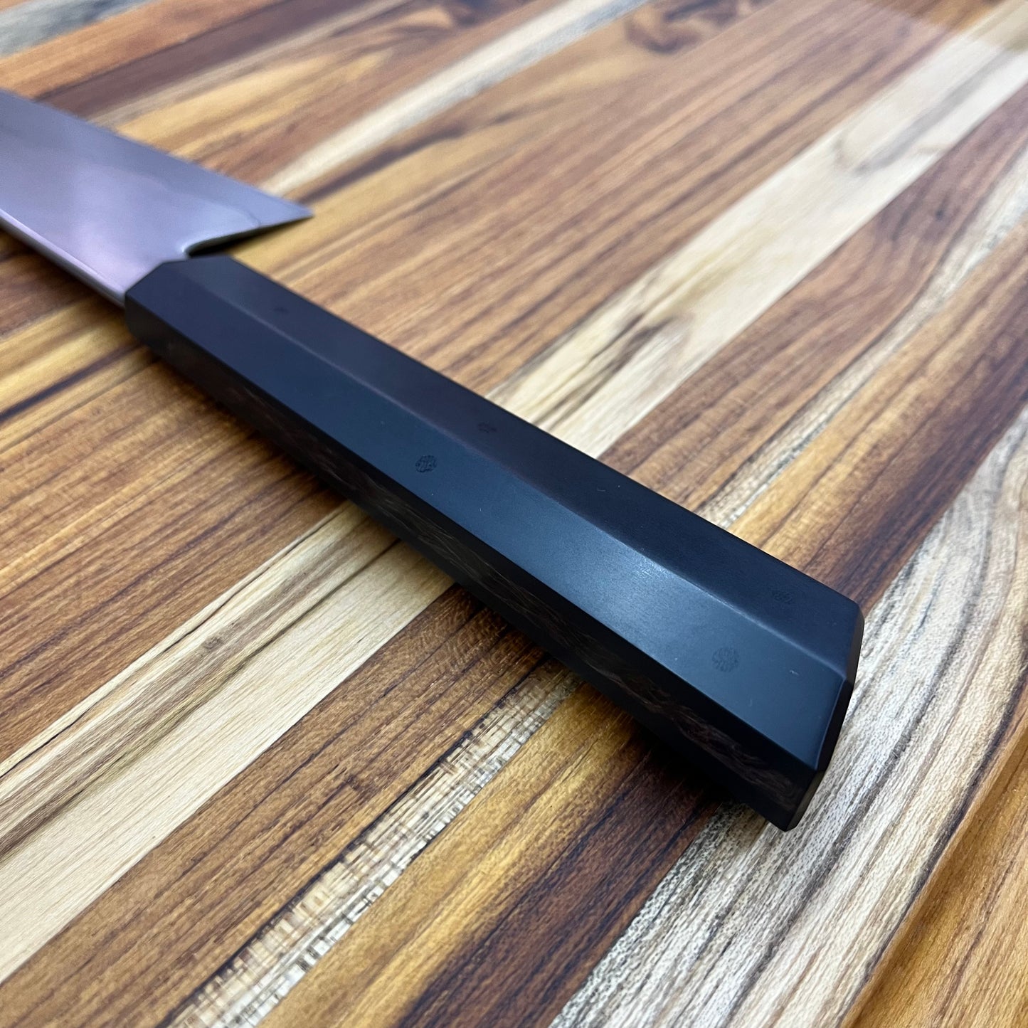 Enceladus 210mm (8.25") K-Tip Gyuto w/ Richlite & Carbon Fiber Handle