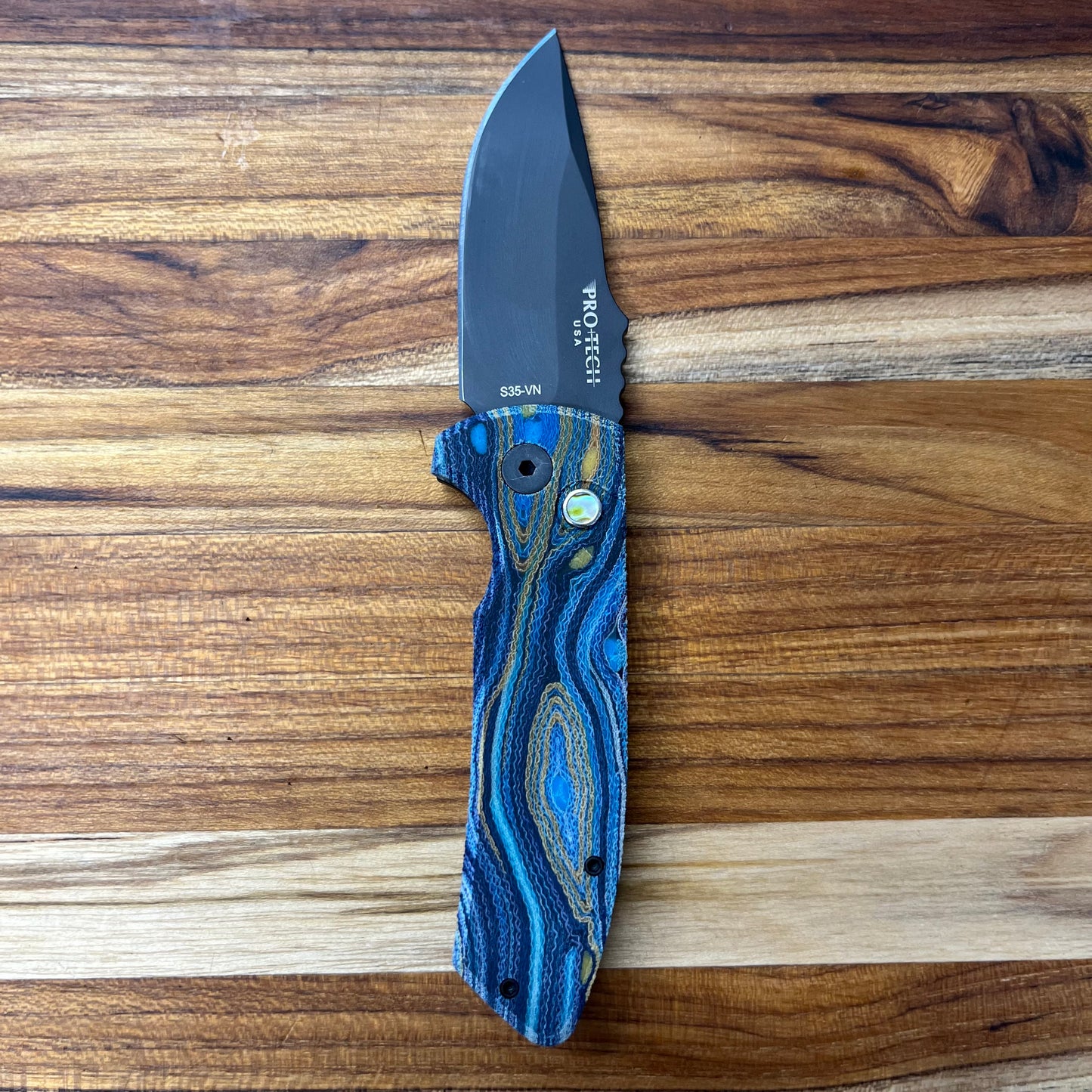 Pro-Tech Custom SBR 2.5" Auto w/ Starry Night G-Carta Handle