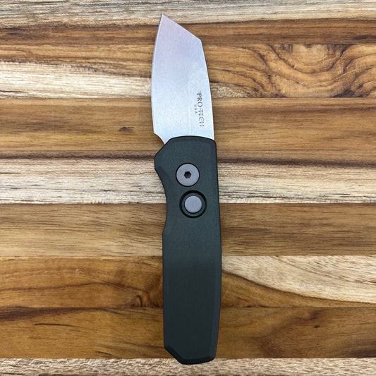 Pro-Tech Runt 5 2" Stonewash Auto w/ MagnaCut & Green Aluminum Handle