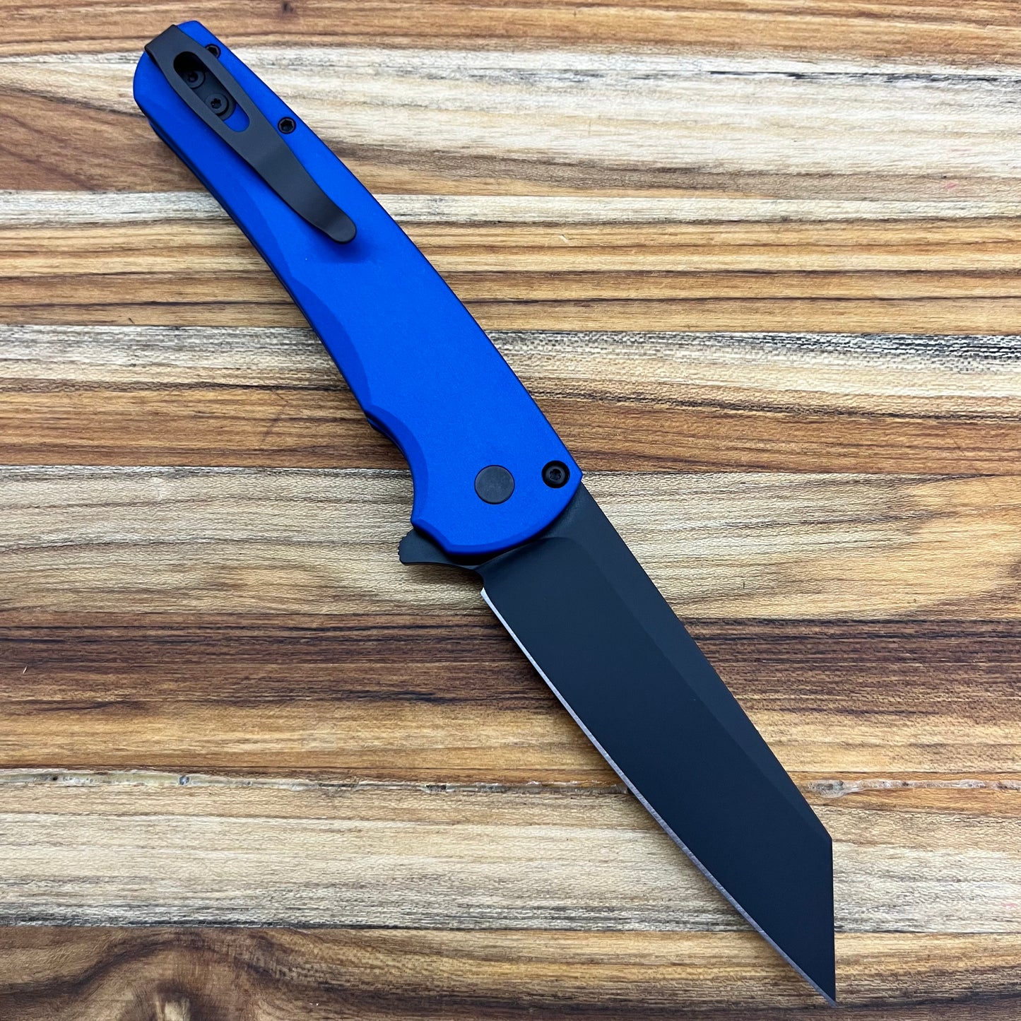Pro-Tech Malibu 3.25" Flipping Knife w/ DLC Blade and Blue Aluminum Handle