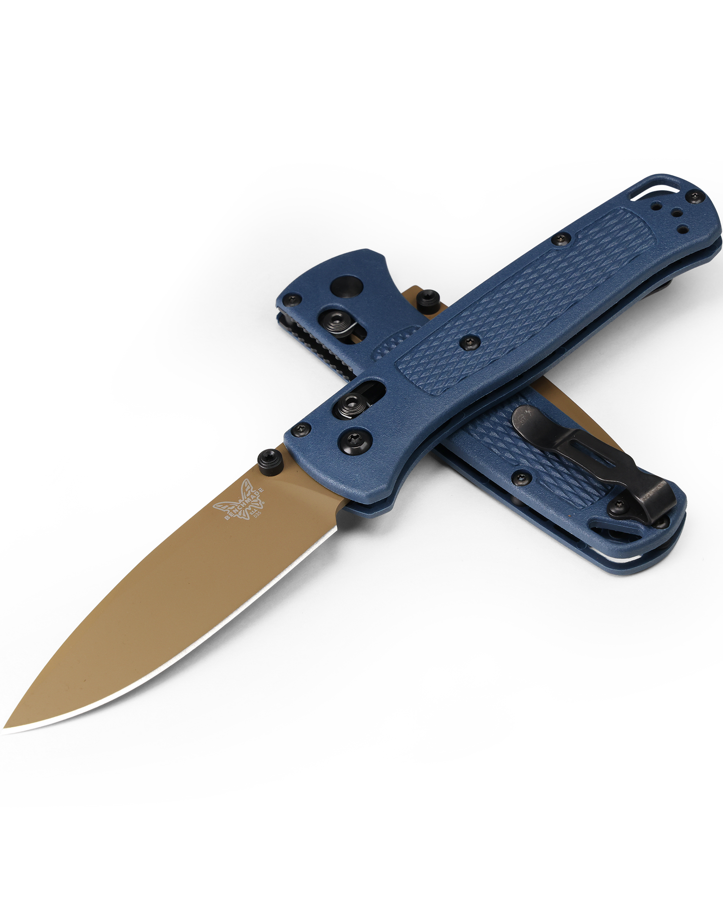 Benchmade Bugout 3.25" Folding Knife w/ Crater Blue Grivory