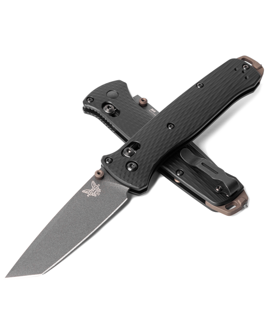 Benchmade Bailout 3.5" Folding Knife w/ Black Aluminum Handle