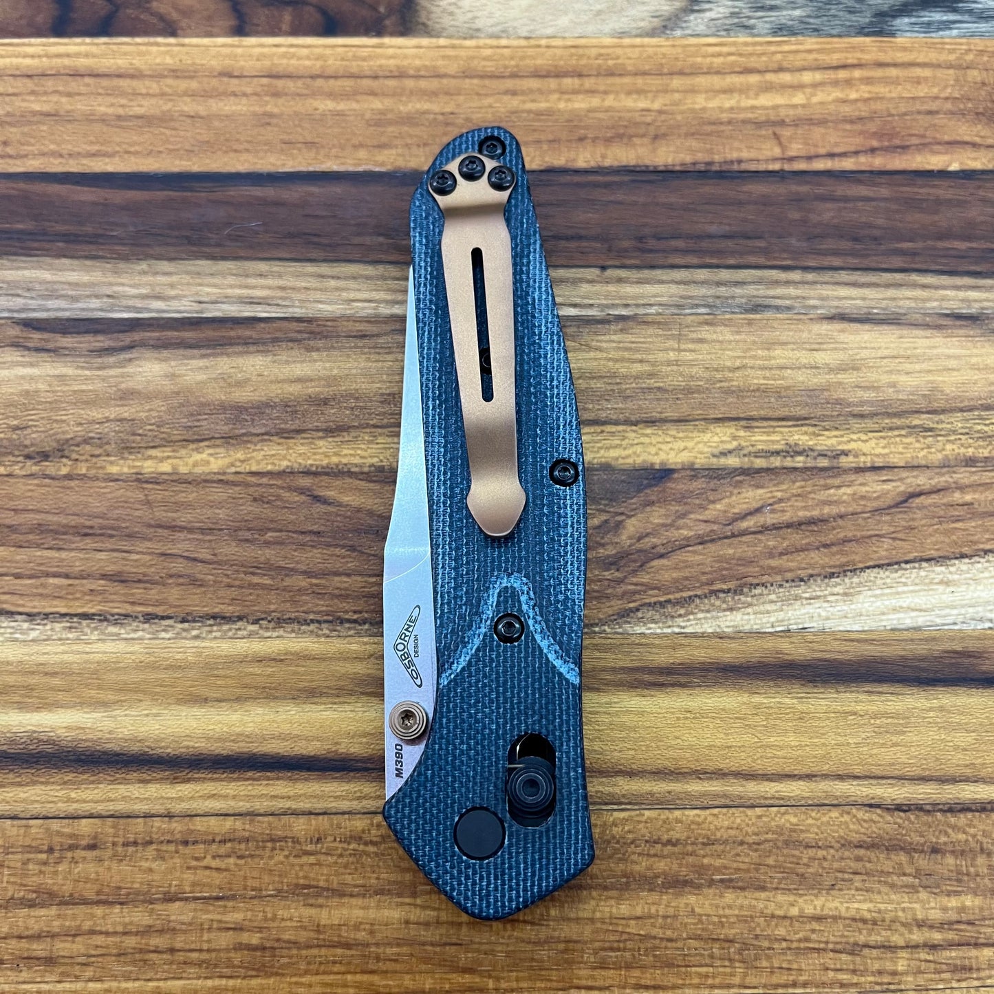 Benchmade Osborne 3.5" Folding Knife w/ Blue Denim Micarta Handle
