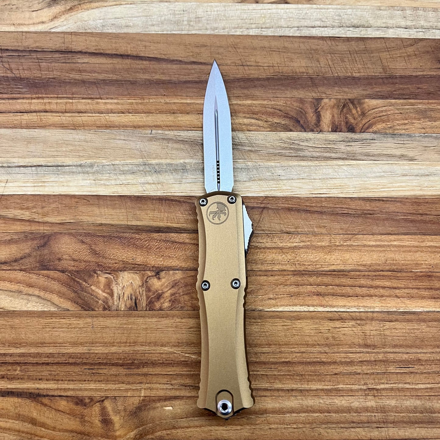 Microtech Hera II Mini D/E 3" OTF w/ Tan Aluminum Handle