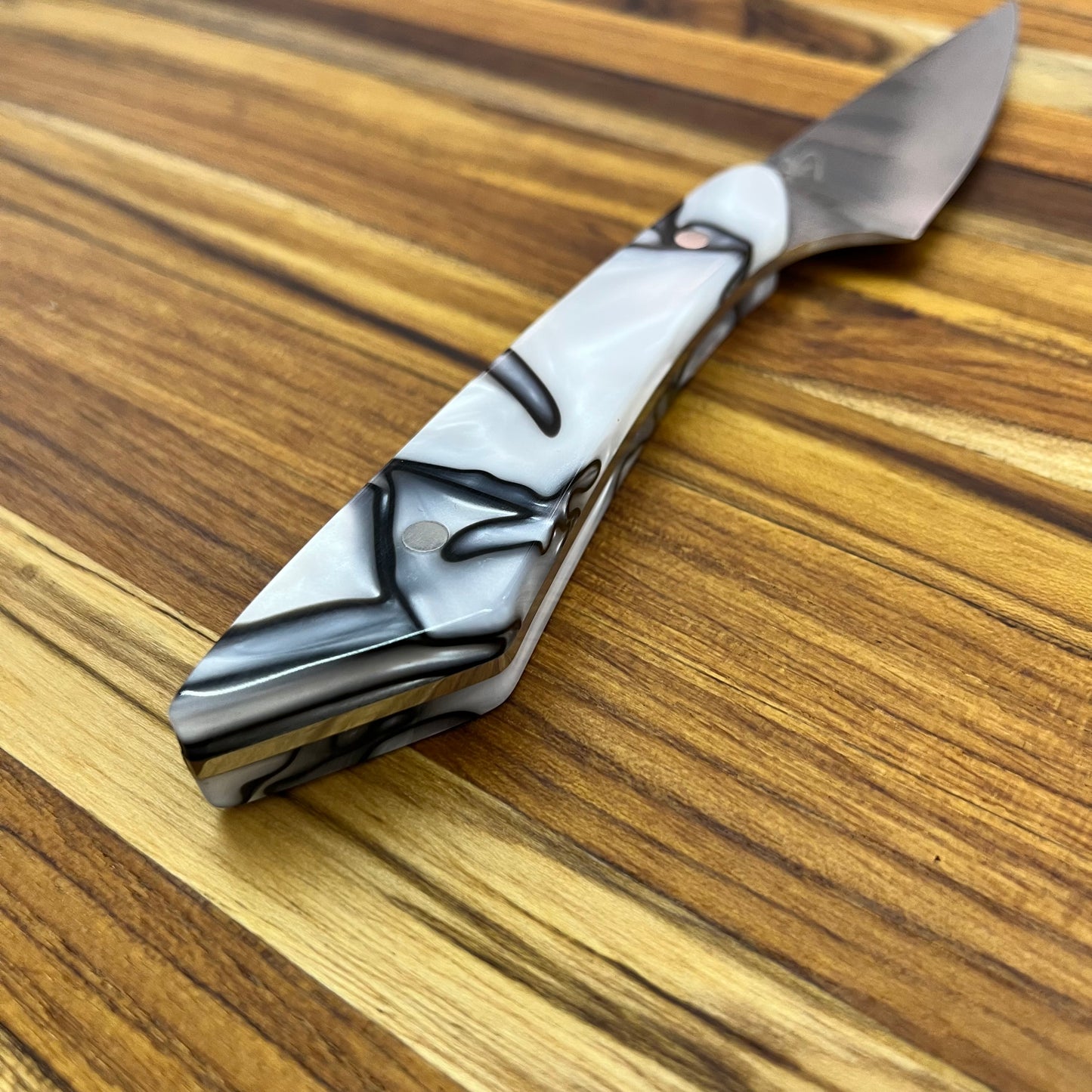 Studio Blade PFDC 4.25" 14C28N Steak Knife w/ Oyster Pearl Kirinite Handle