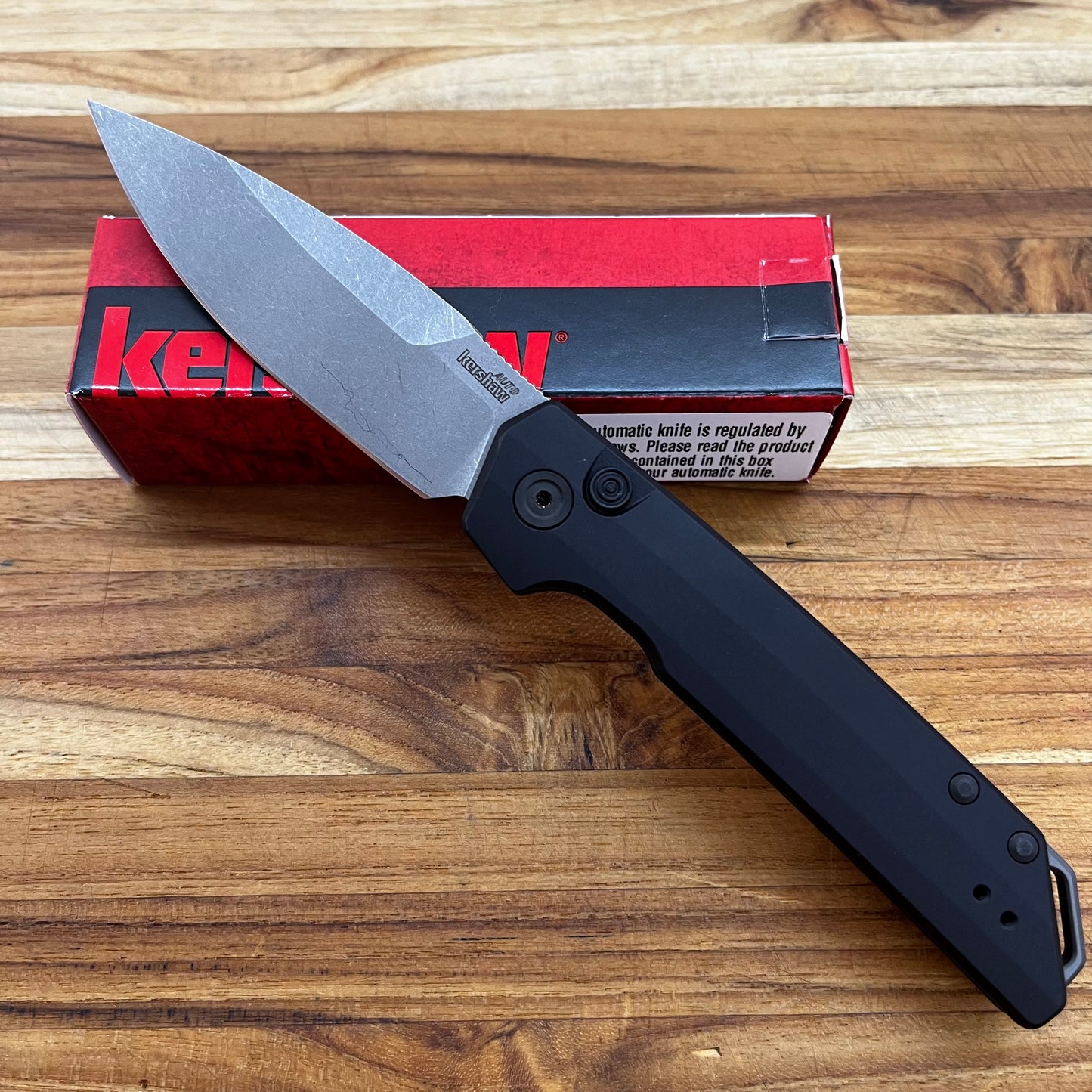 Kershaw Launch Iridium 3.5" Auto w/ Black Aluminum Handle