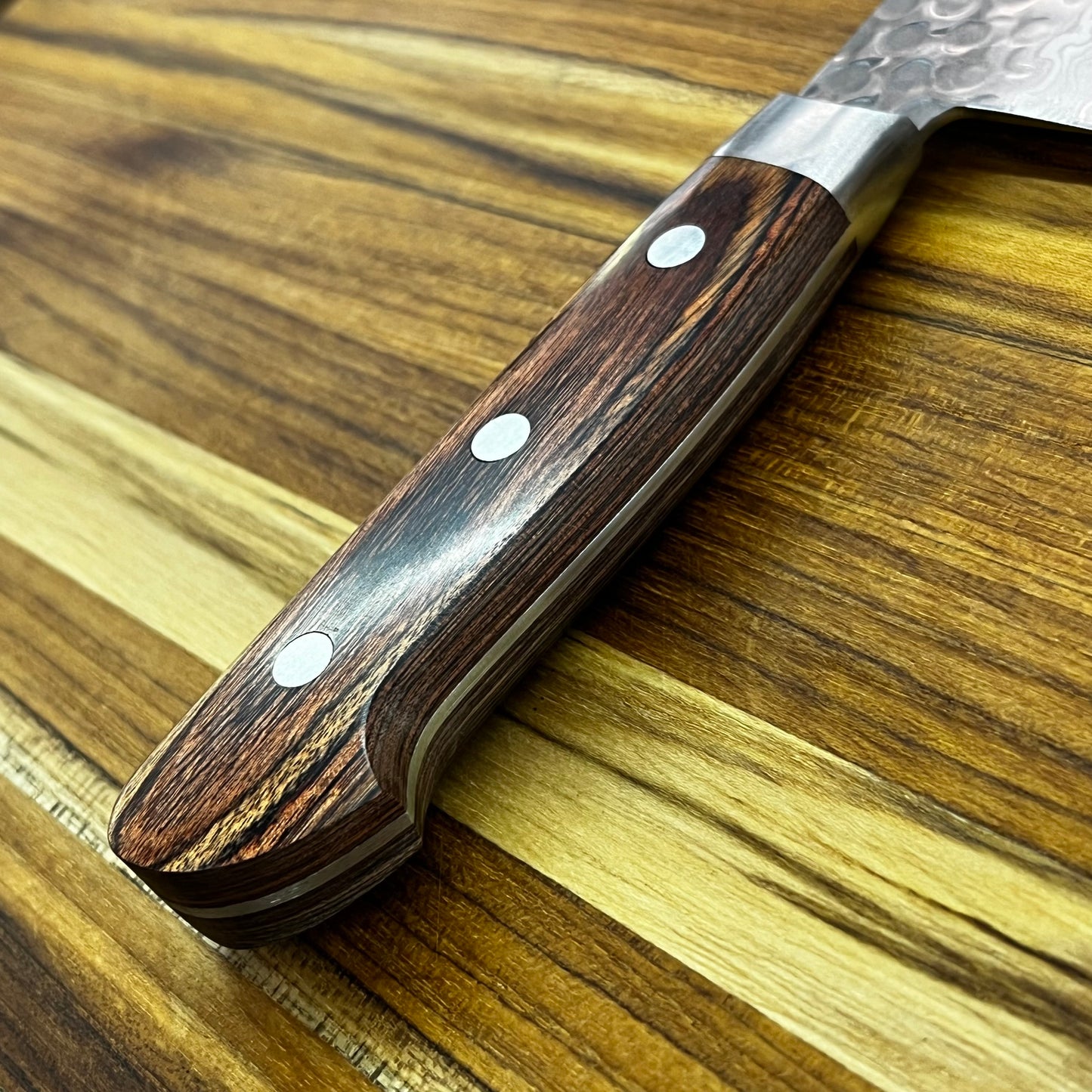 Kikuichi Warikomi Damascus Tsuchime 170mm (7") Nakiri