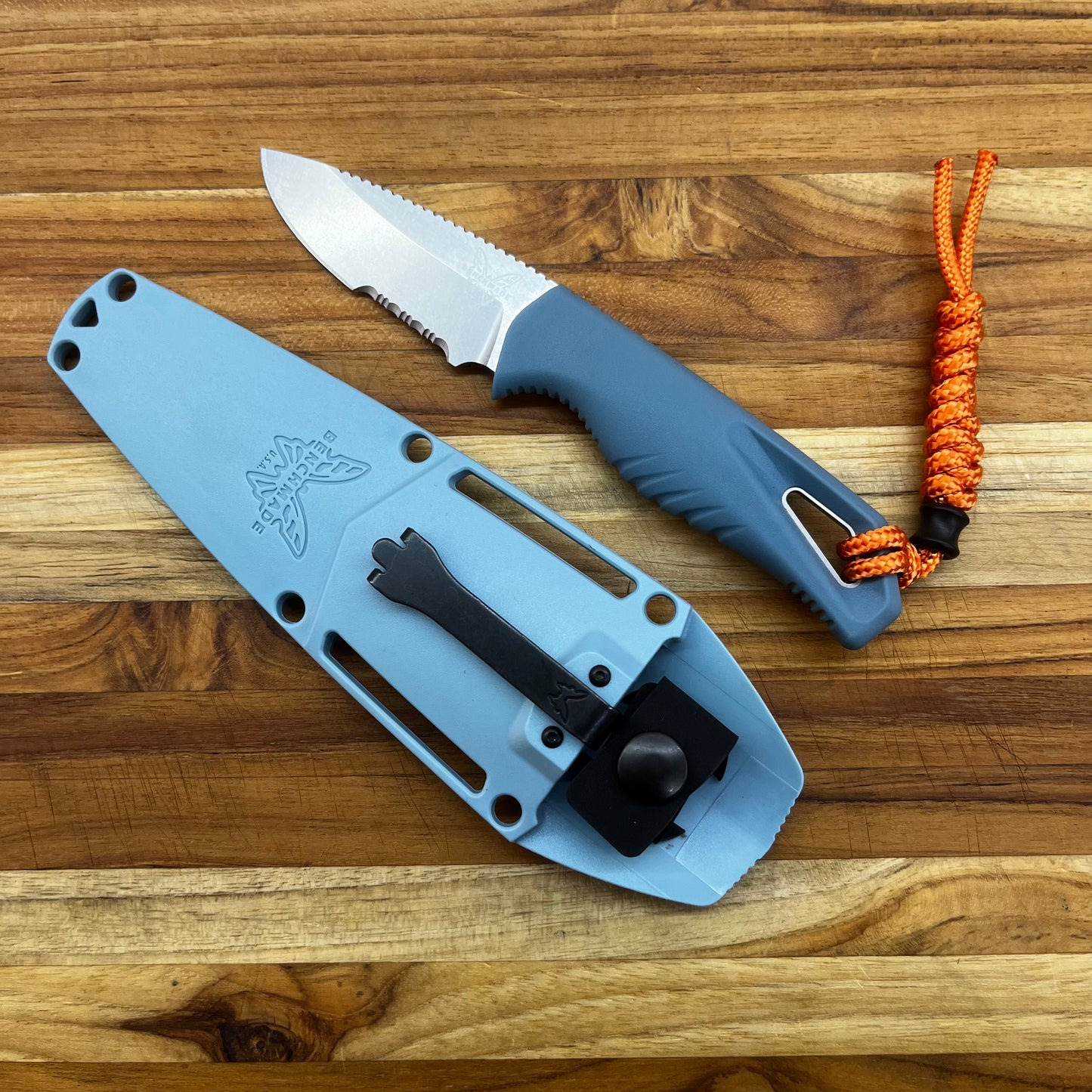 Benchmade Intersect 2.75” (P/S) Fixed Blade w/ Depth Blue Handle