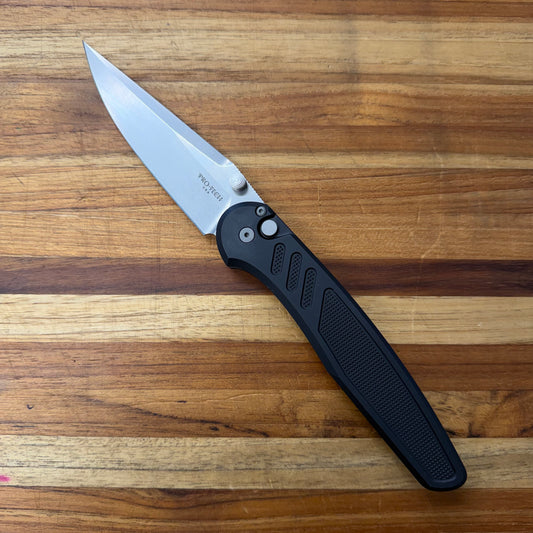 Pro-Tech Avalon 4.25" Folding Knife w/ Knurled Black Aluminum Handle