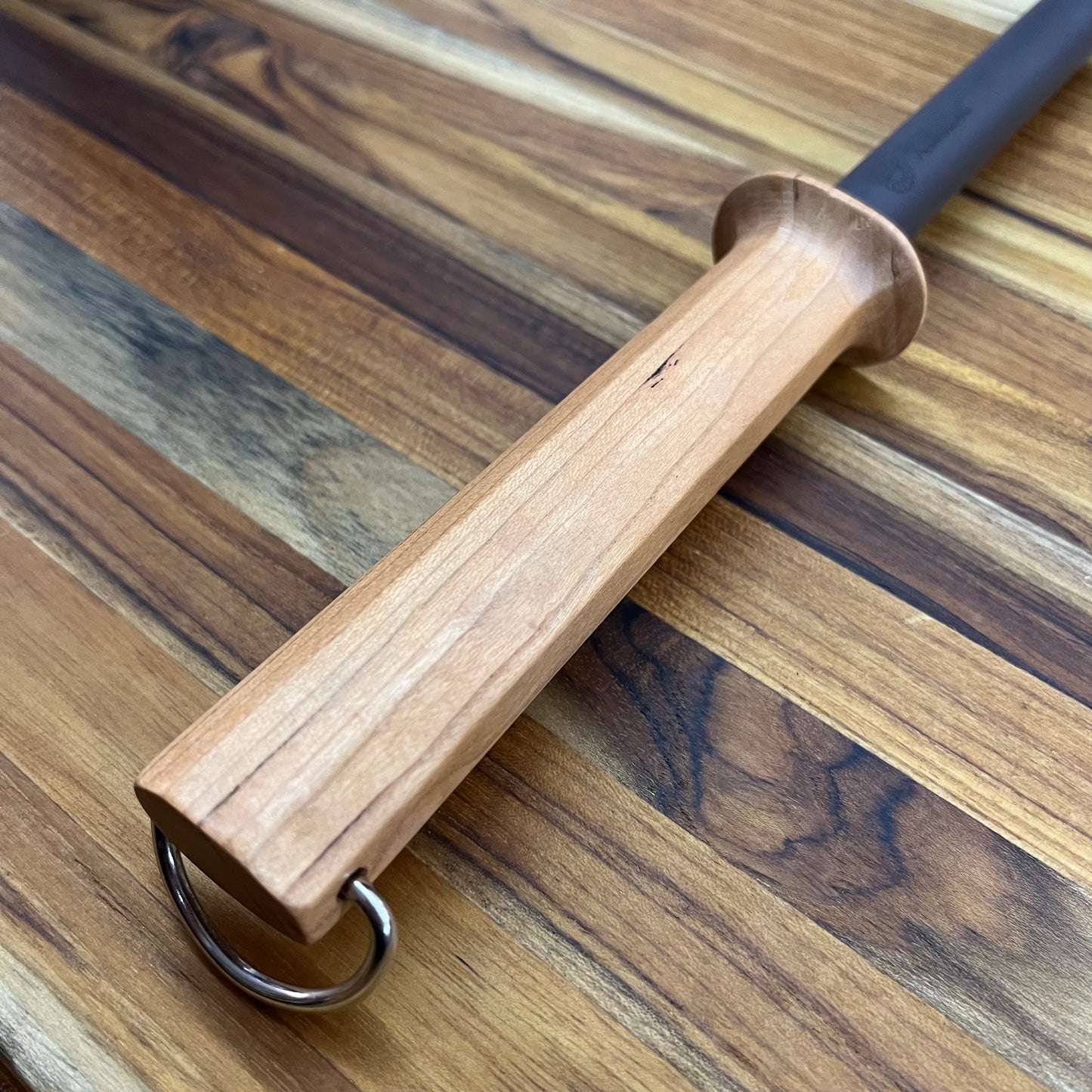 Kikuichi Very Fine Black Ceramic 10.5" Honing Rod w/ Cherry Wood Handle