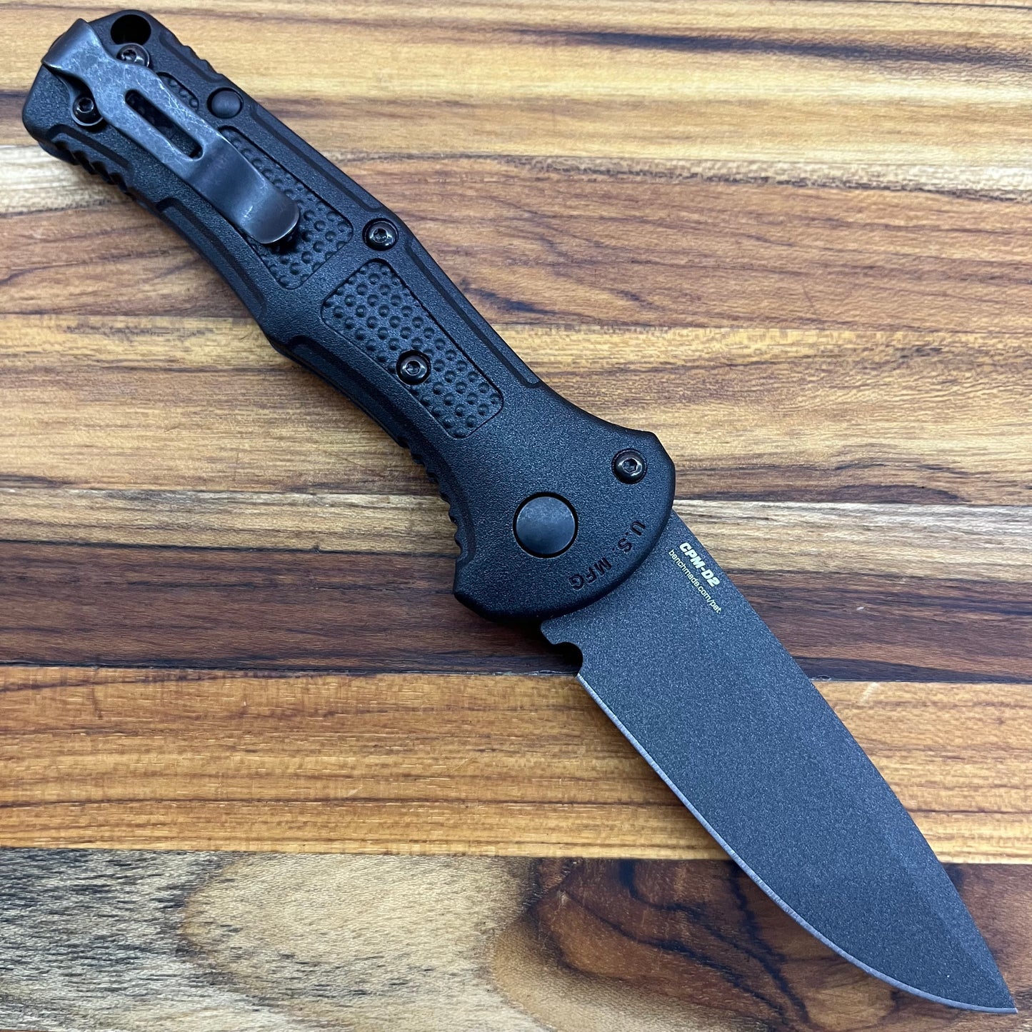 Benchmade Mini Claymore 3" Auto w/ Textured Black Grivory Handle