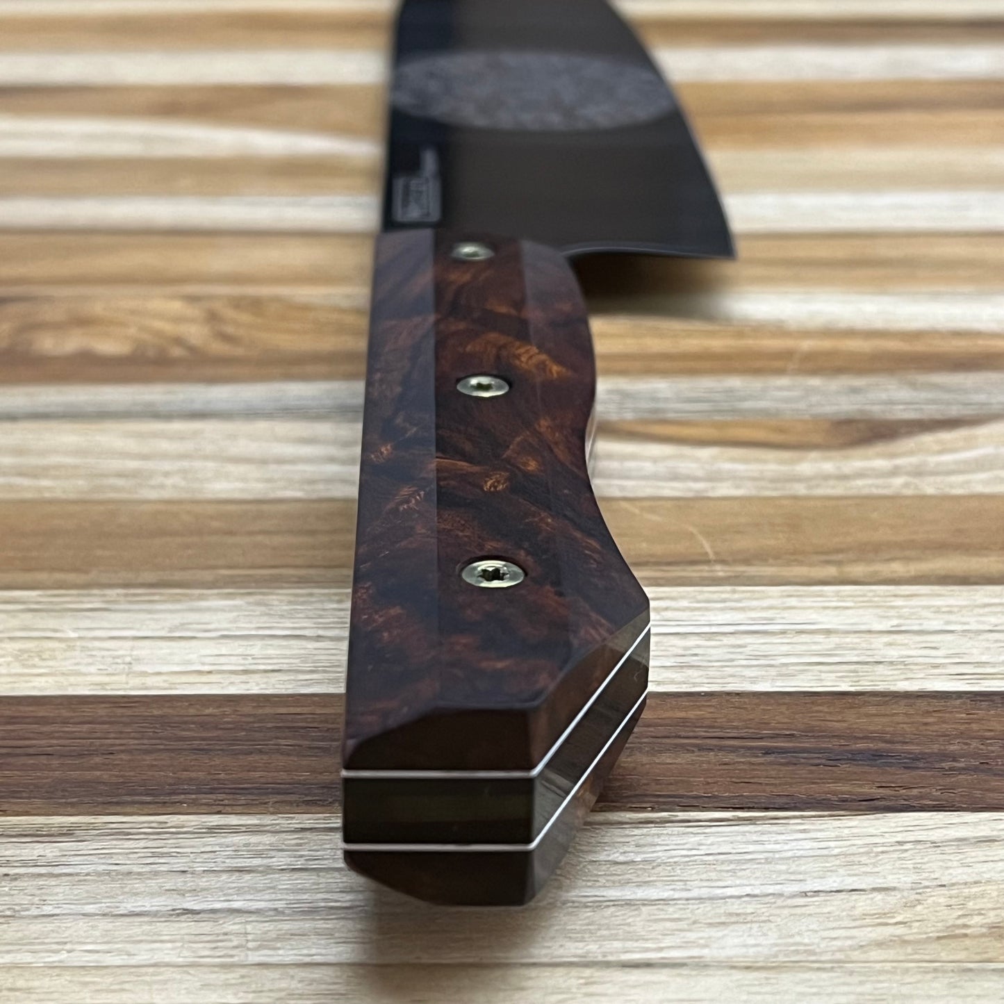 Meglio Semi-Custom 10" DLC Western Chef's Knife w/ Lasered Mayan & Ironwood Handle