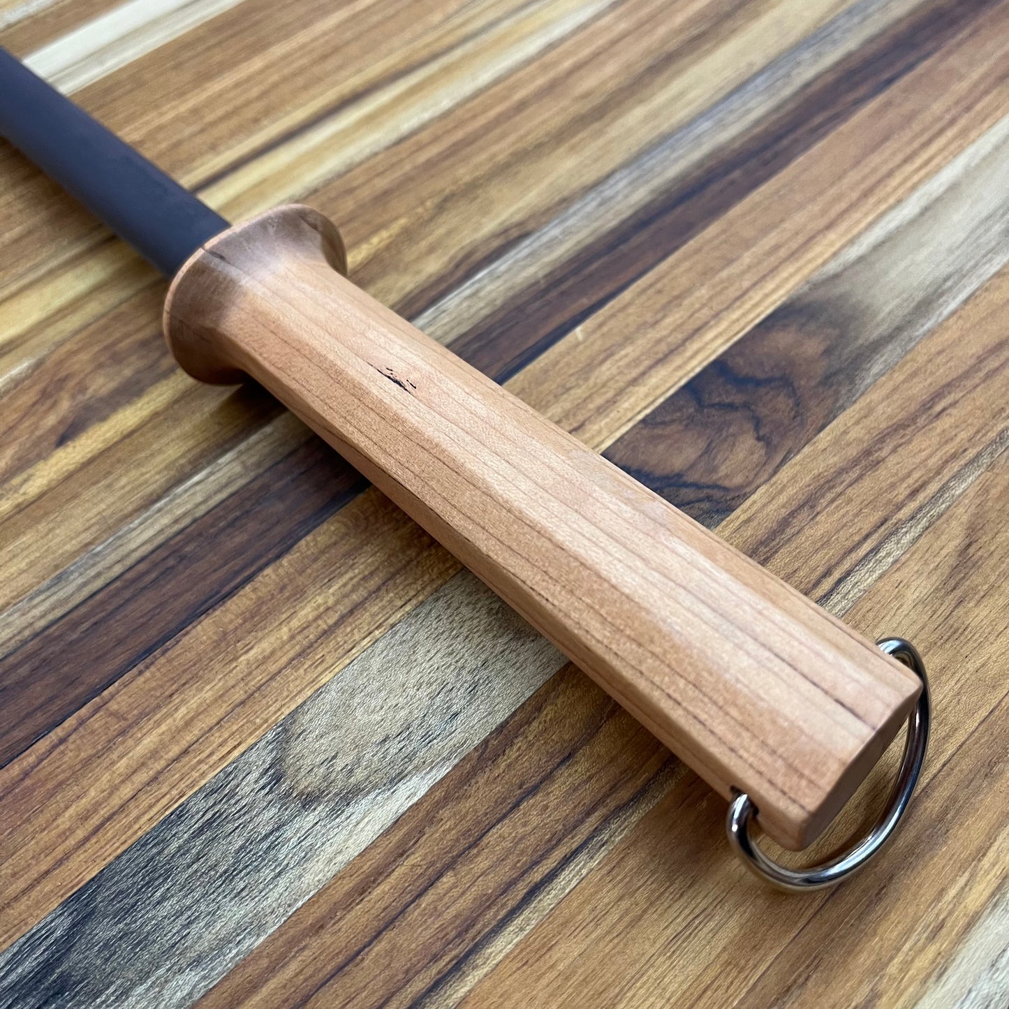 Kikuichi Very Fine Black Ceramic 10.5" Honing Rod w/ Cherry Wood Handle