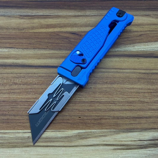 Reate Exo-U Gravity 2.5" Utility Knife w/ Blue Diamond Handle