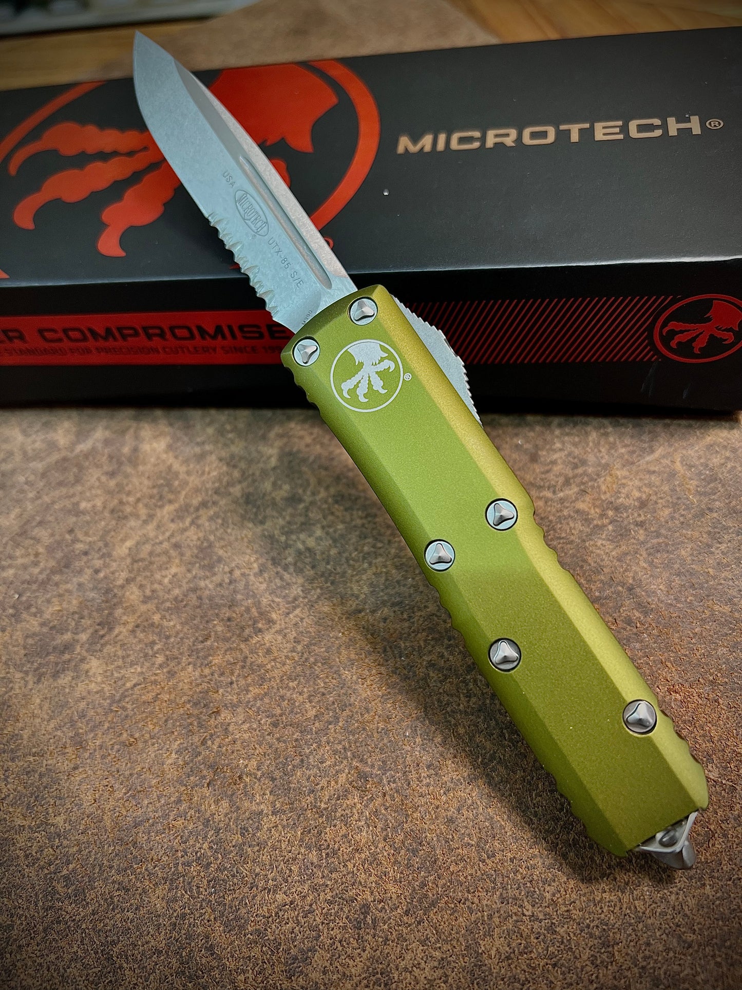 Microtech 231-11OD UTX-85 S/E Stonewash P/S OD Green OTF Auto