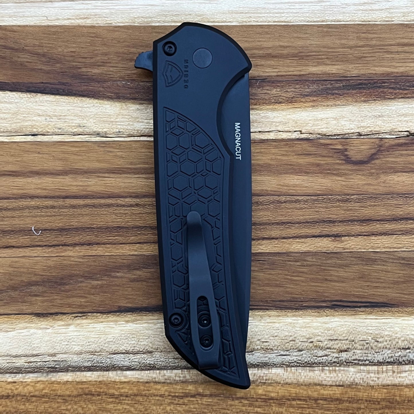 Pro-Tech Mordax 3.5" All Black Flipping Knife w/ Gridlock Texture