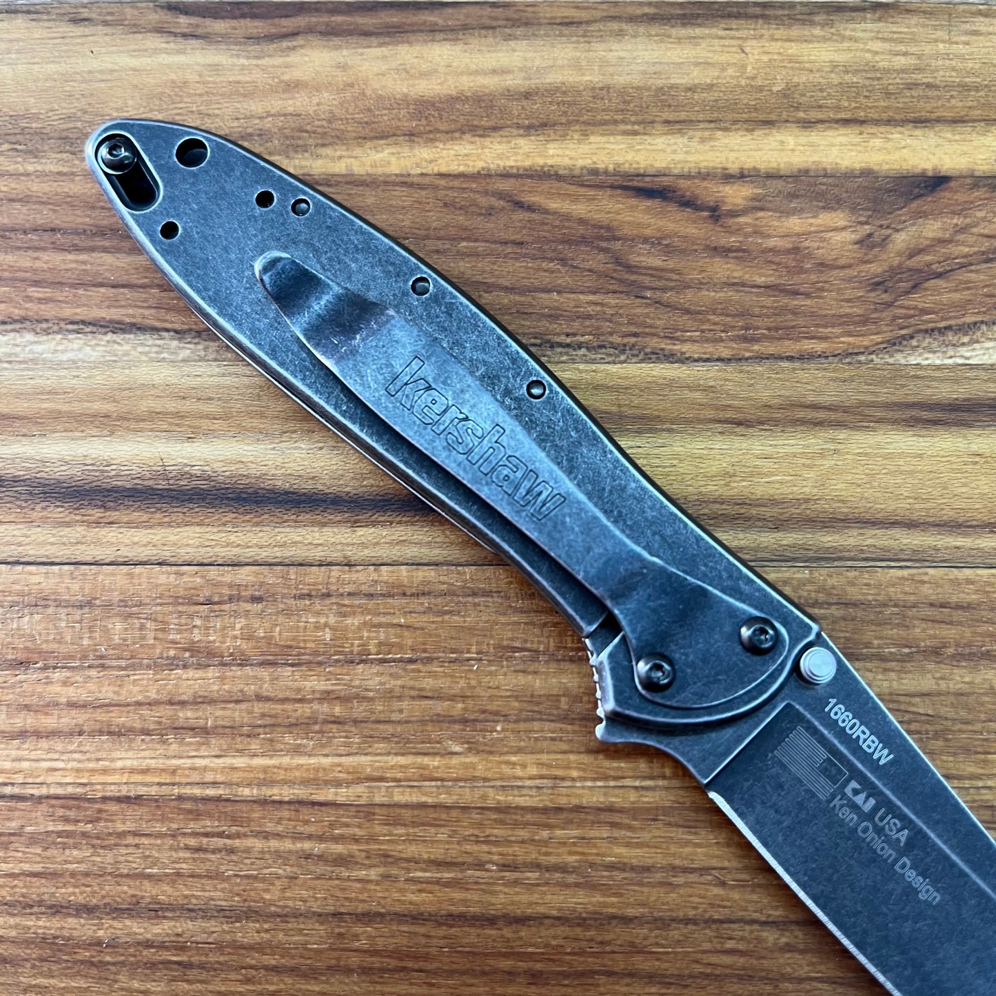 Kershaw Random Leek 3" Flipping Knife w/ BlackWash Blade & Stainless Steel Handle