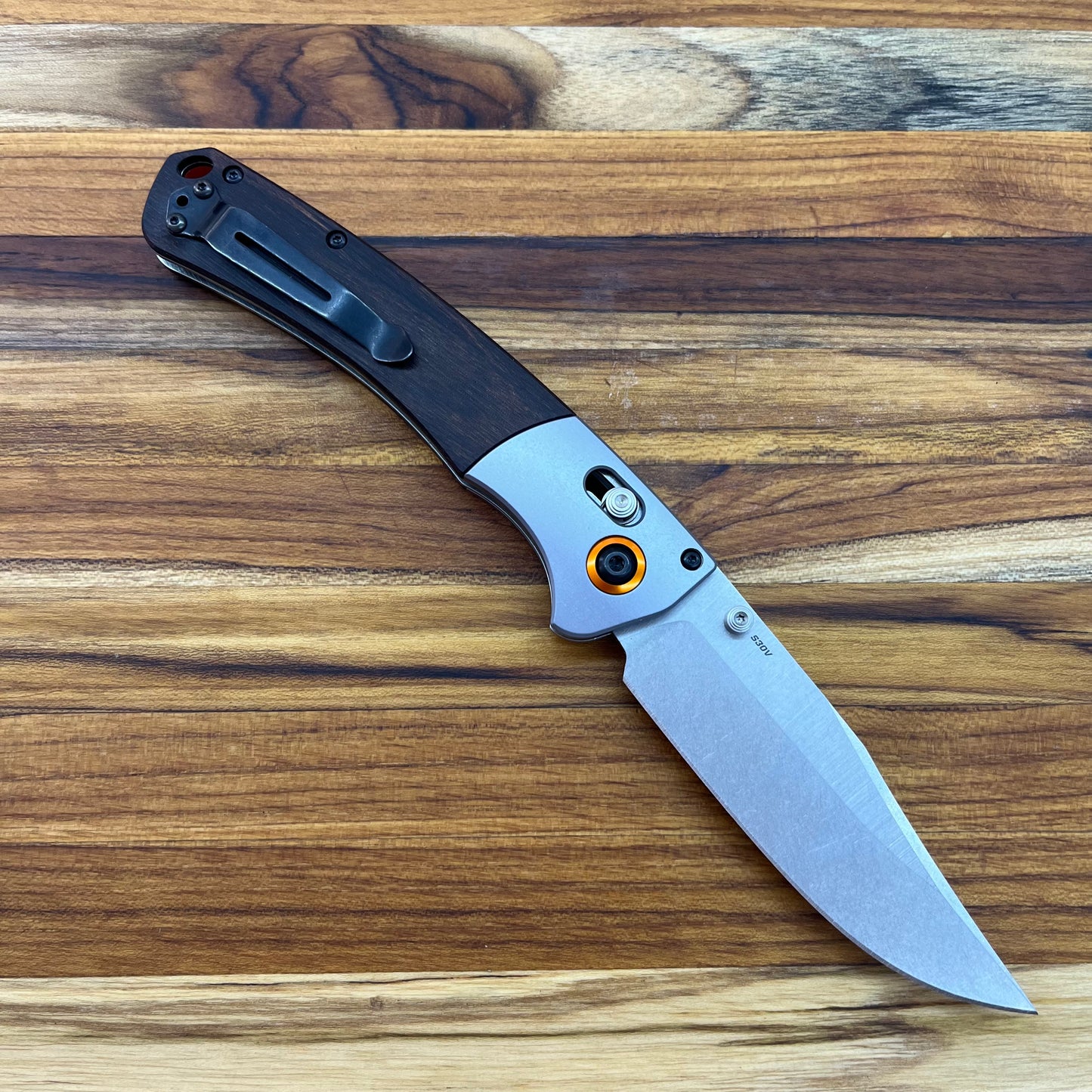 Benchmade Crooked River 4" Folding Knife w/ Dymondwood Handle