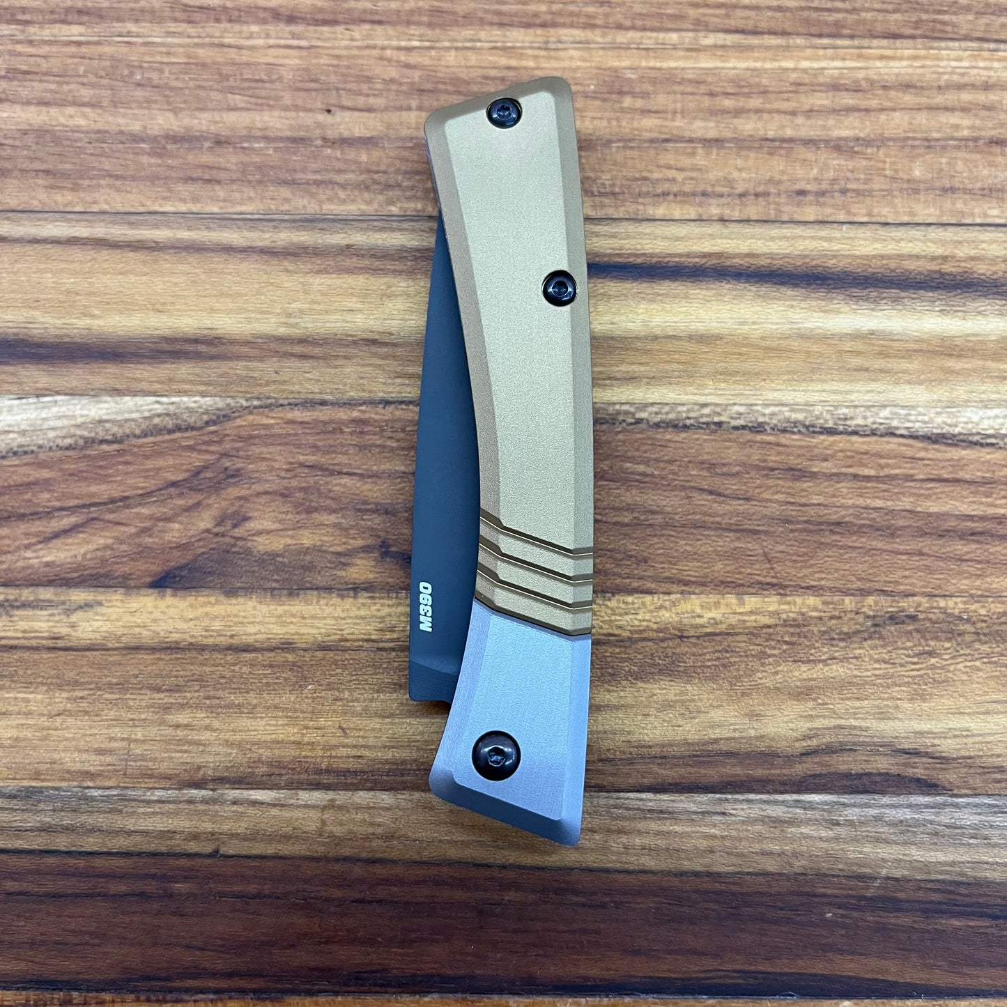 Benchmade Successor Folding Knife w/ Ash Grey & Burnt Brass Aluminum Handle