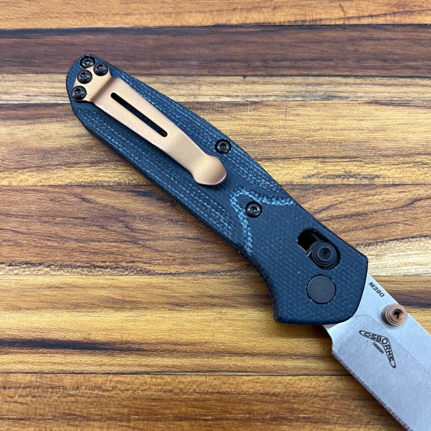 Benchmade Mini Osborne 3" Folding Knife w/ Blue Denim Micarta Handle