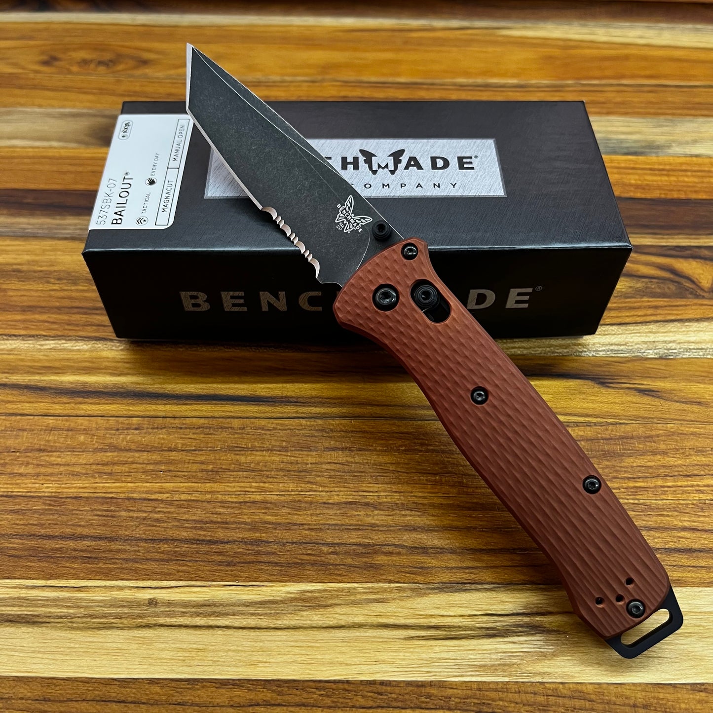 Benchmade Bailout 3.5" Folding Knife w/ Burnt Copper Textured Aluminum Handle