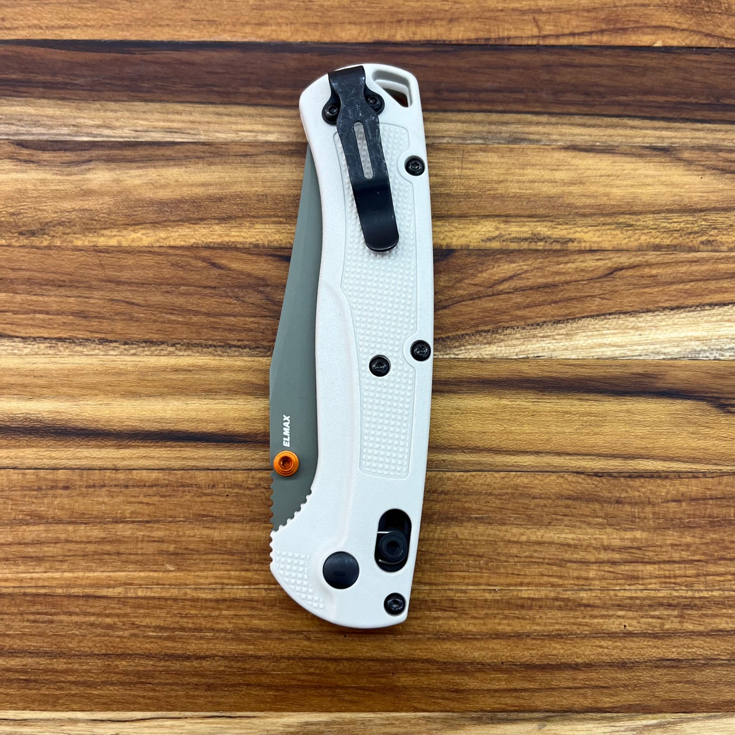 Benchmade Taggedout 3.5" Folding Knife w/ Tan Grivory Handle