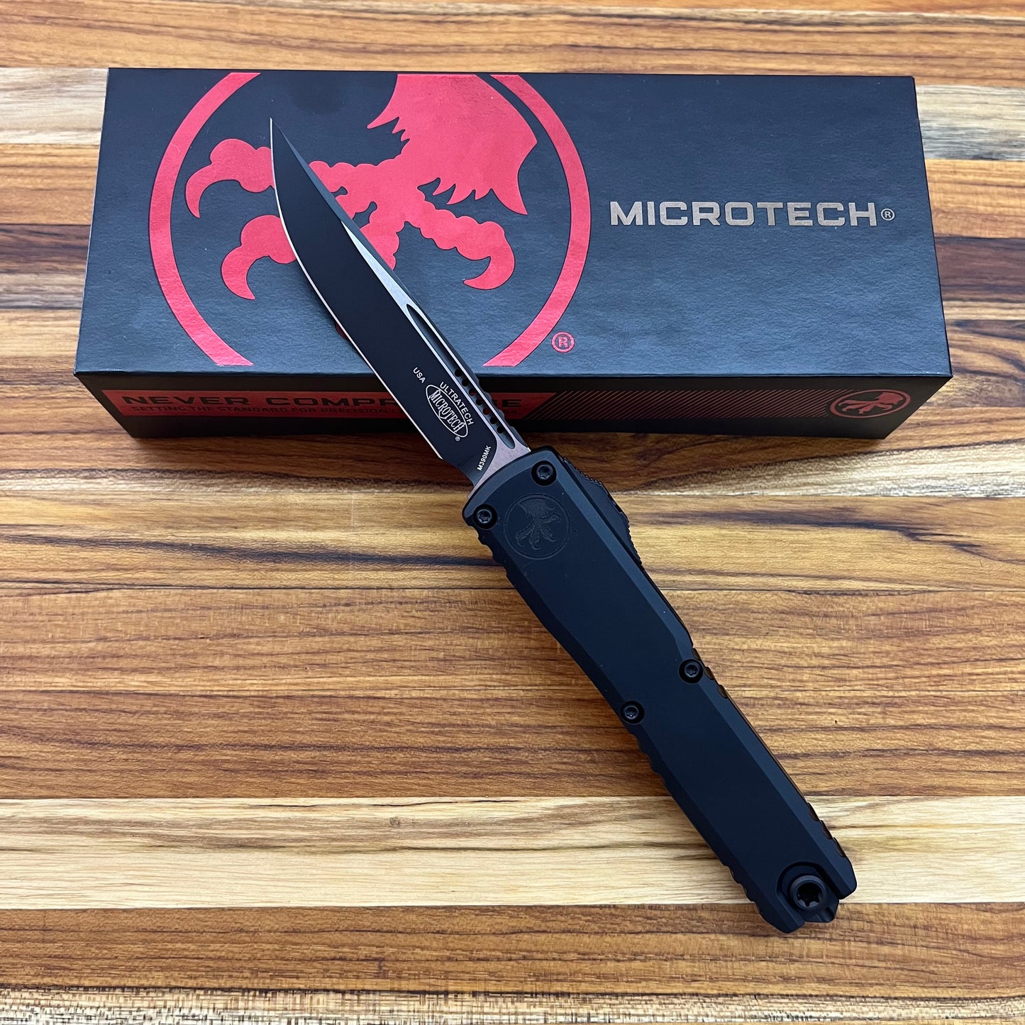 Microtech Ultratech Gen III ZBP 3.5" All Black OTF w/ Aluminum Handle