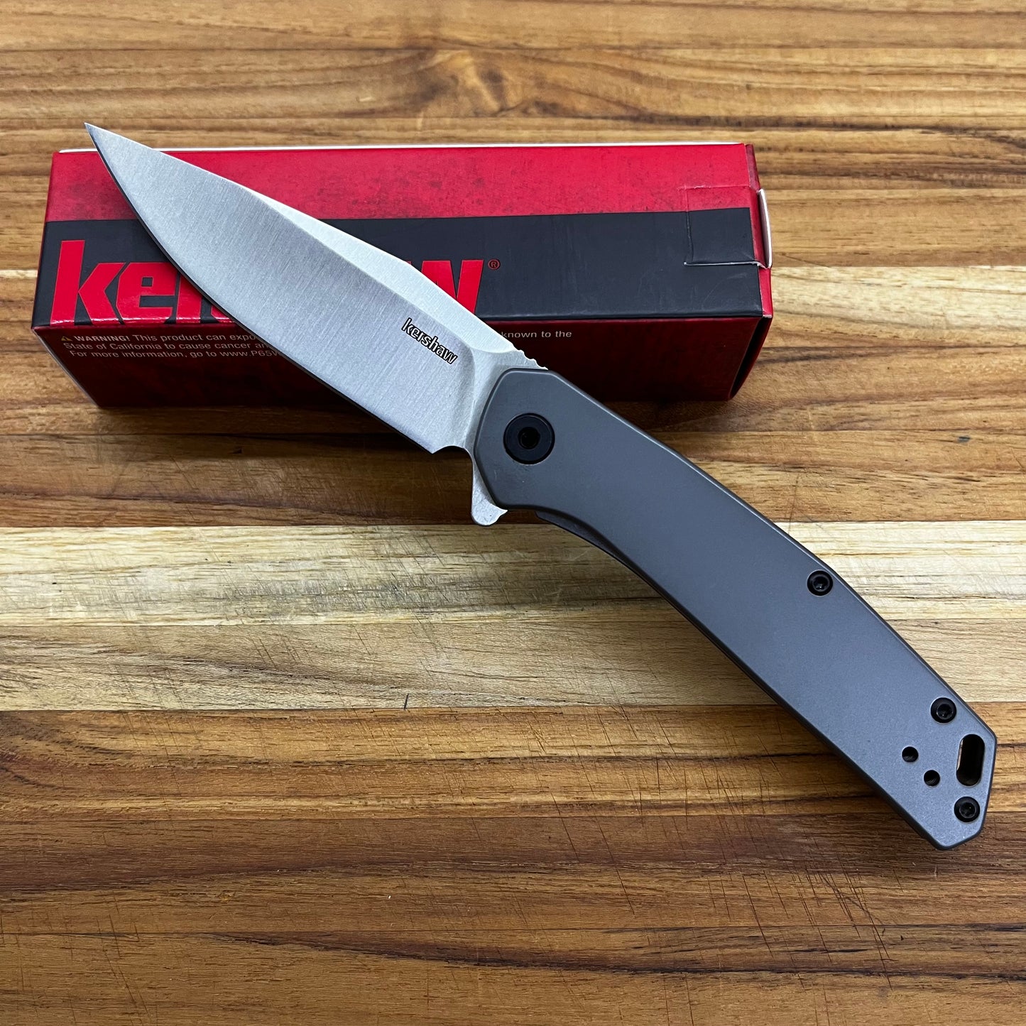 Kershaw Align 3" Flipping Knife w/ Grey PVD Stainless Handle